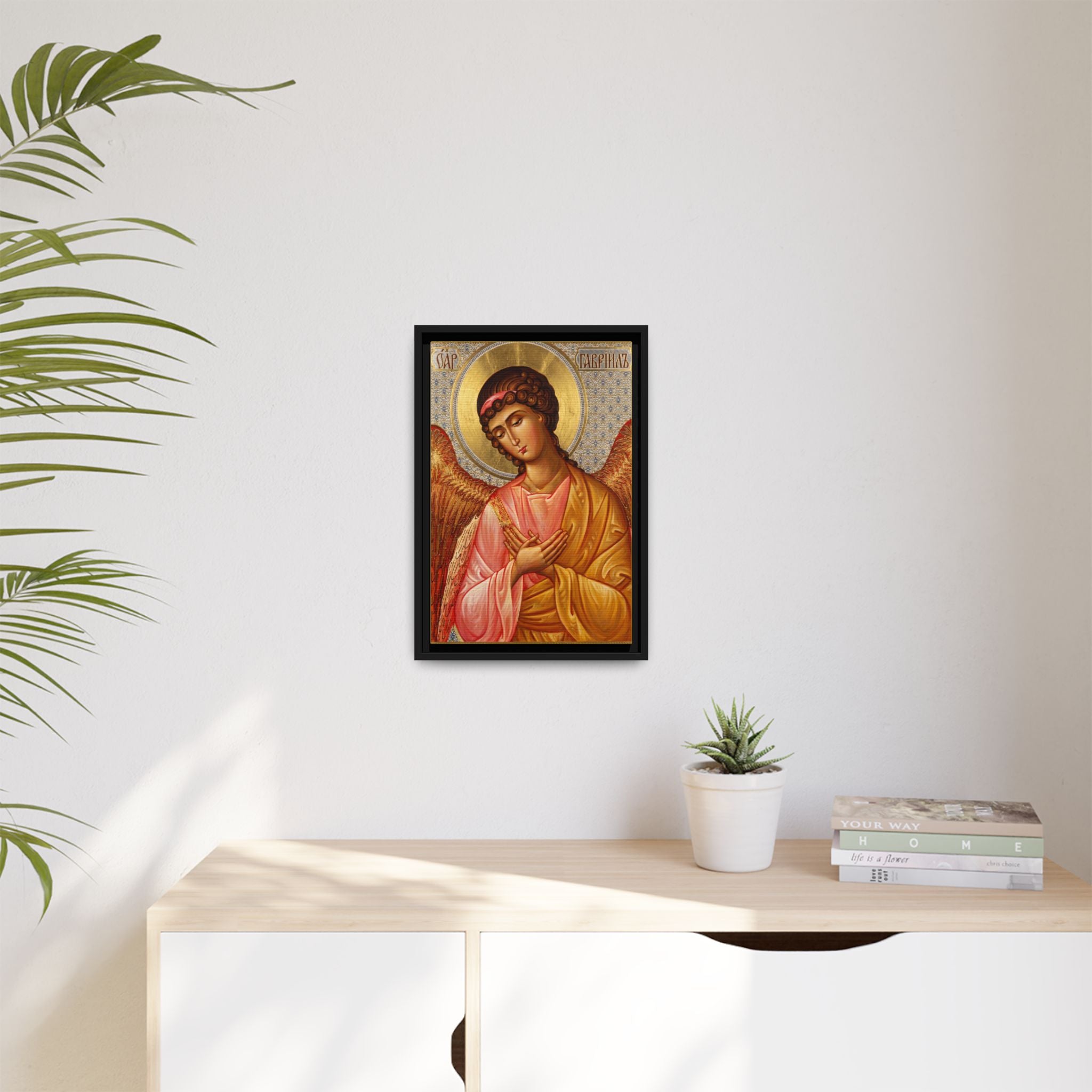 Archangel Selaphiel Framed Canvas Icon