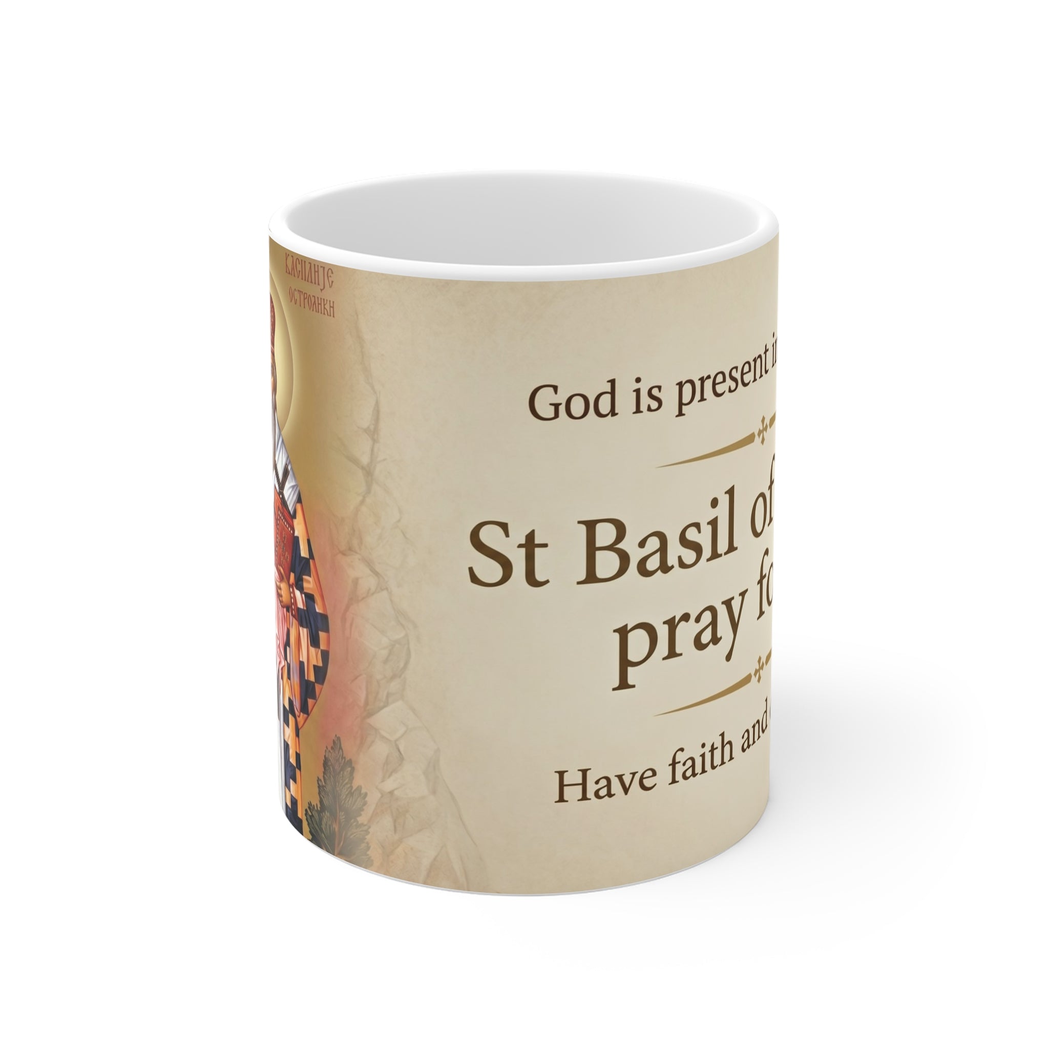 Saint Basil of Ostrog Orthodox Christian Coffee Mug — Orthodox Mug Gift