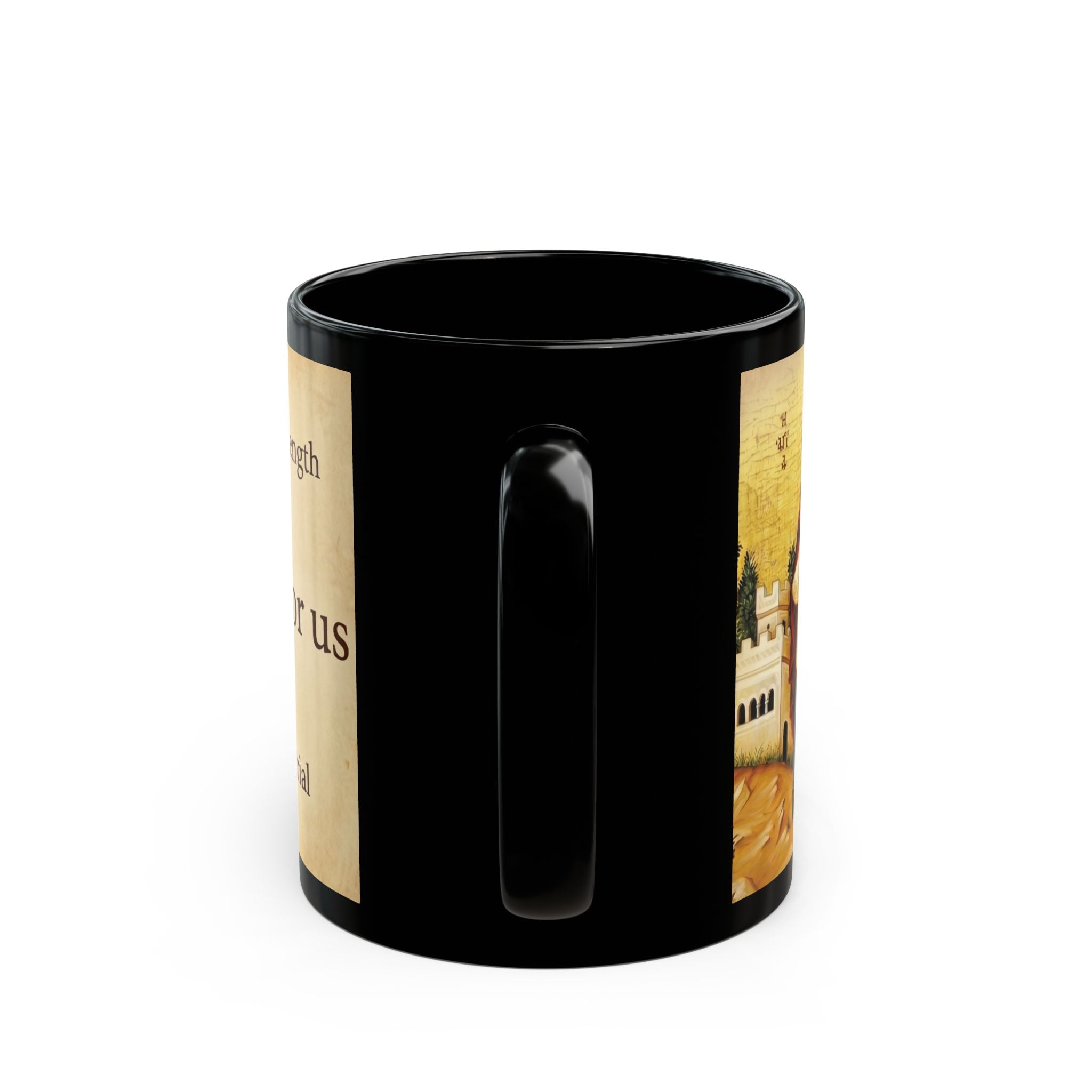 Saint Barbara the Great Martyr Orthodox Christian Black Coffee Mug — Orthodox Faith Gift