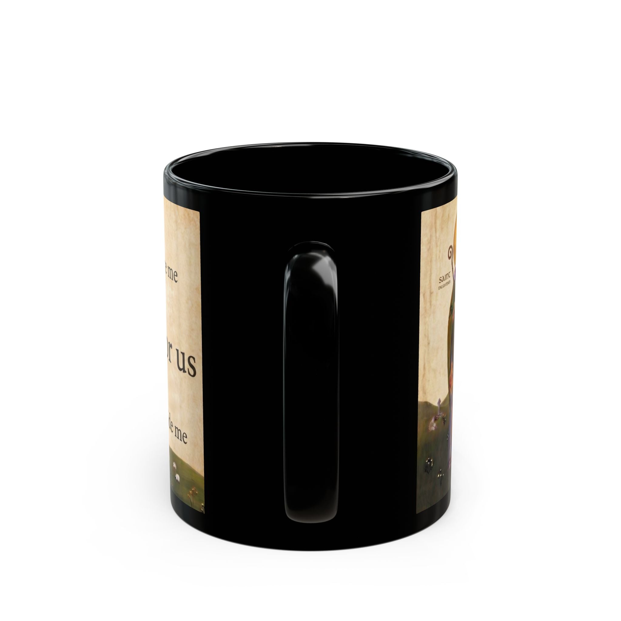 Saint Patrick of Ireland Orthodox Christian Black Coffee Mug — Orthodox Faith Gift