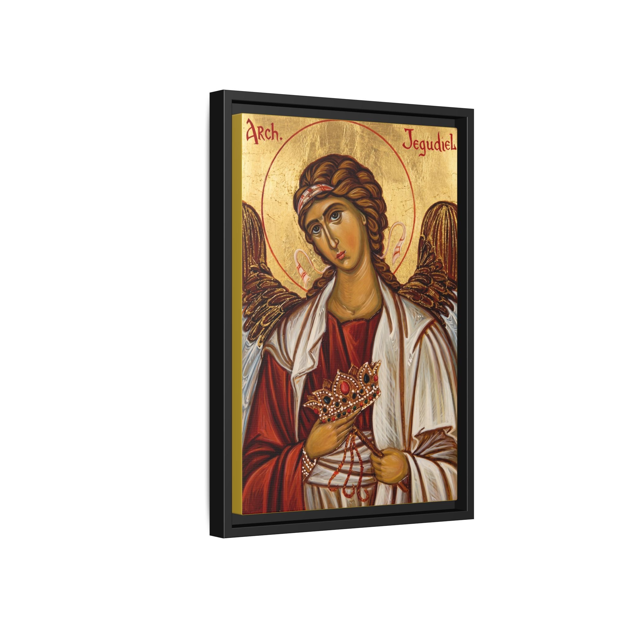 Archangel Jegudiel Framed Canvas Icon