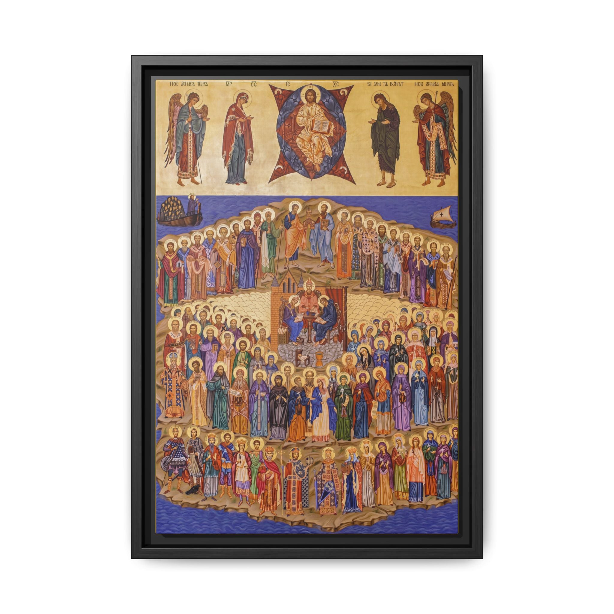 All Saints of Britain and Ireland Framed Canvas Icon