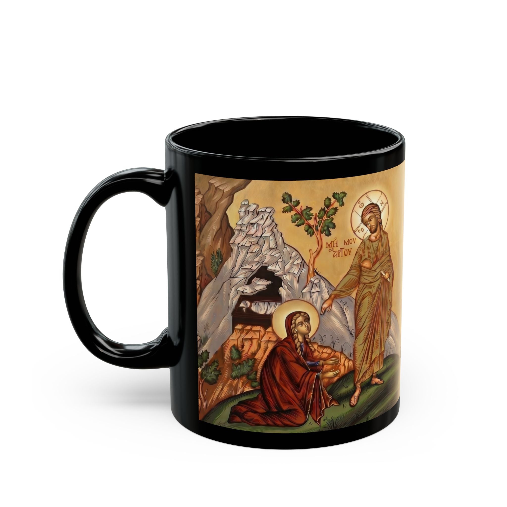 Saint Mary Magdalene Orthodox Christian Black Coffee Mug — Orthodox Christian Gift