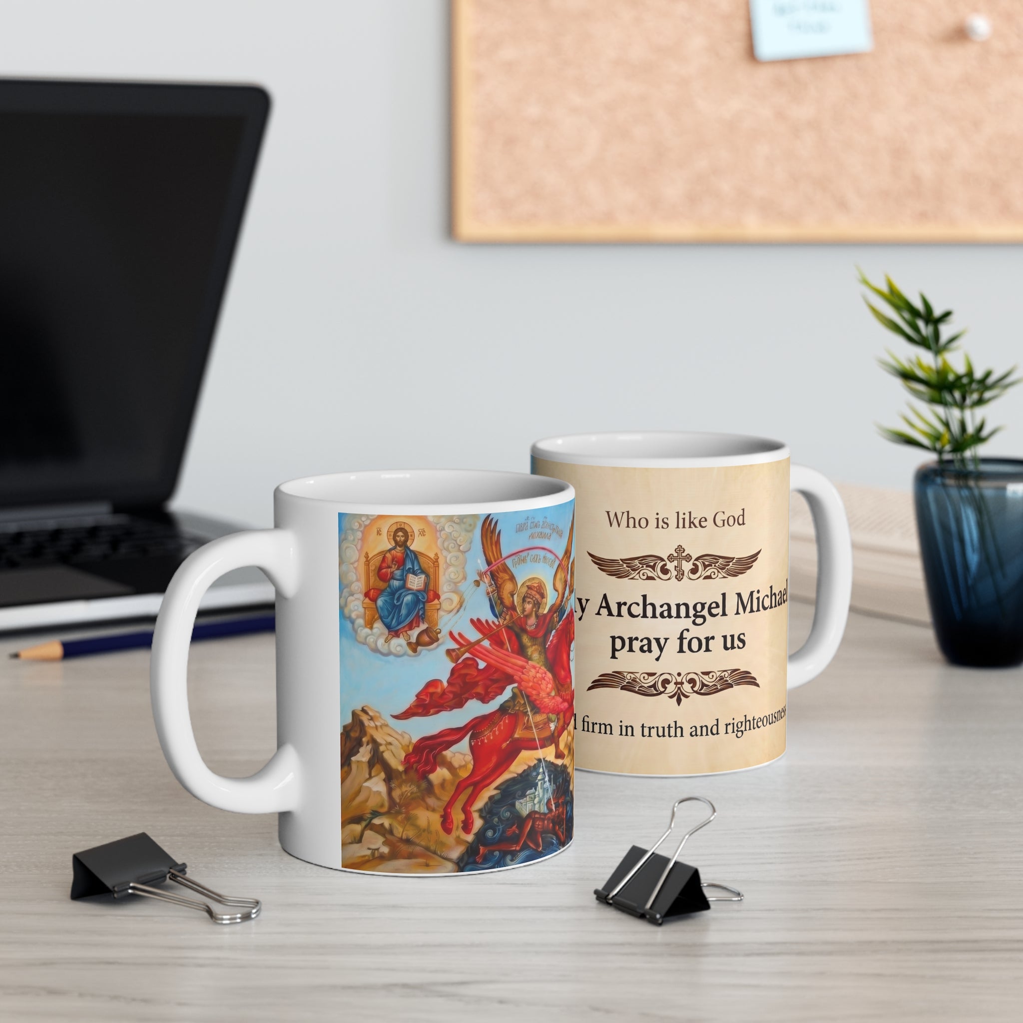 Archangel Michael Orthodox Christian Coffee Mug — Christian Gift Idea