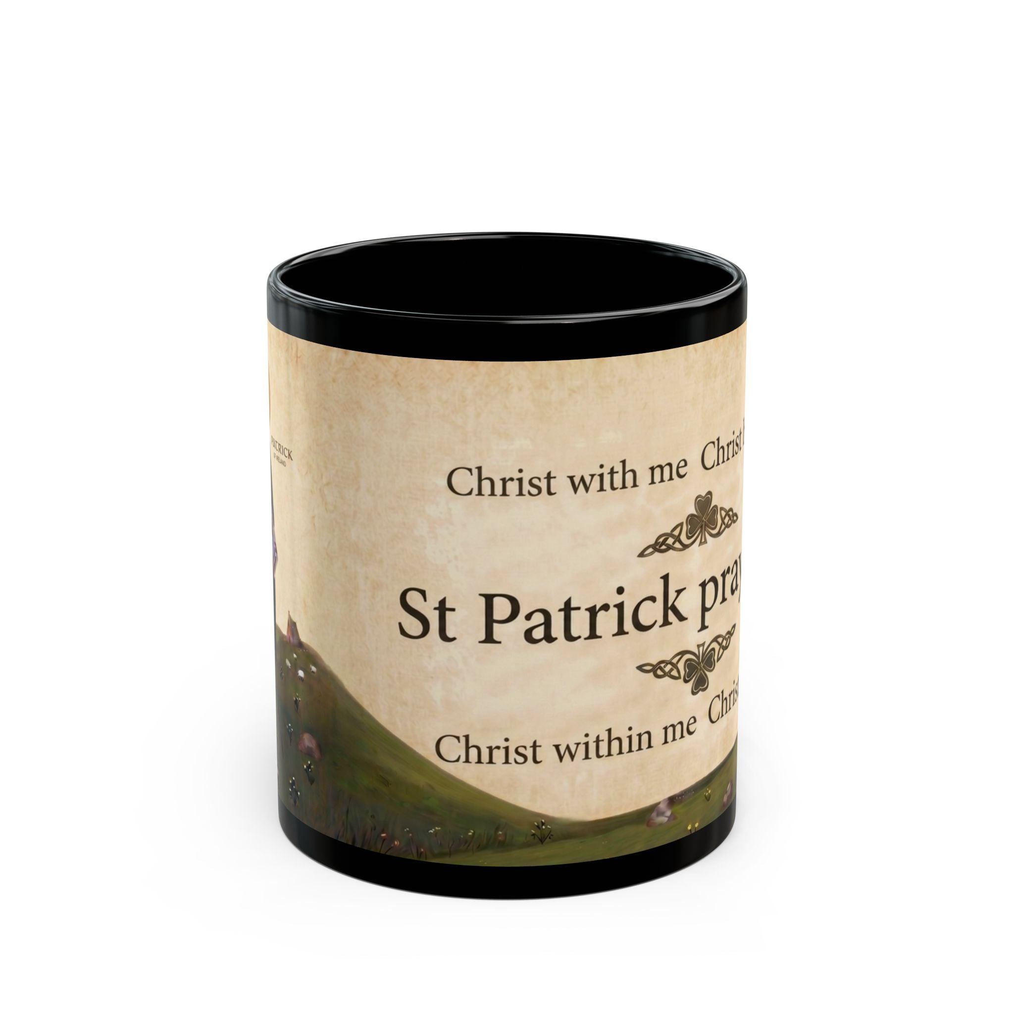 Saint Patrick of Ireland Orthodox Christian Black Coffee Mug — Orthodox Christian Mug