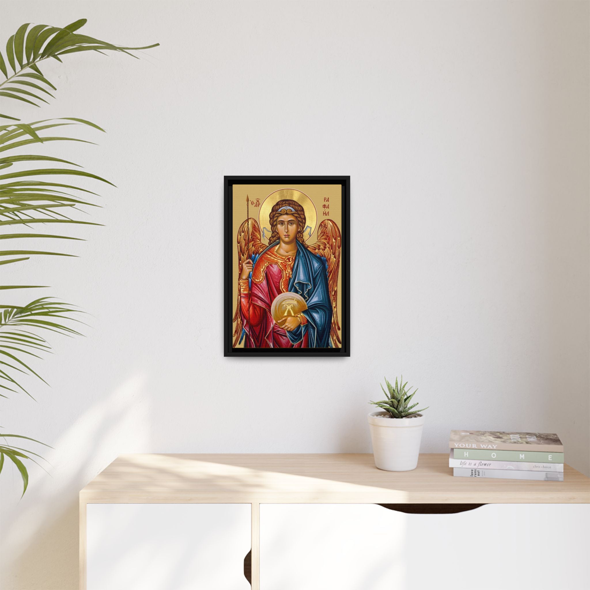 Archangel Raphael Framed Canvas Icon