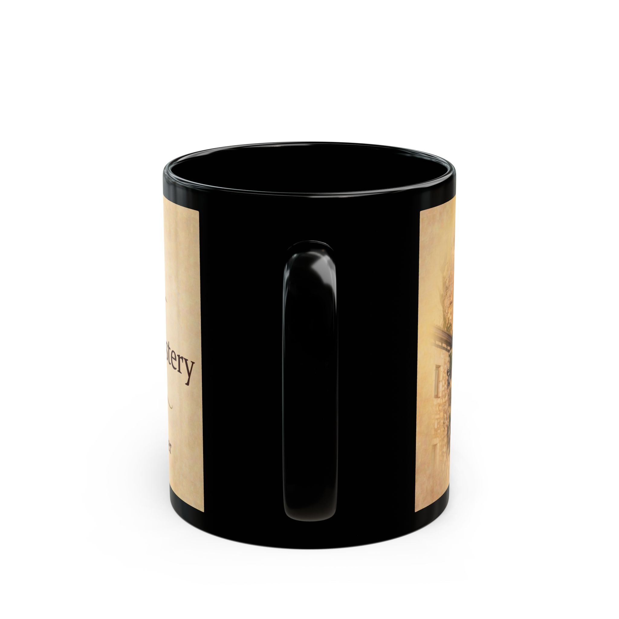 Ostrog Monastery Orthodox Christian Black Coffee Mug — Orthodox Faith Gift