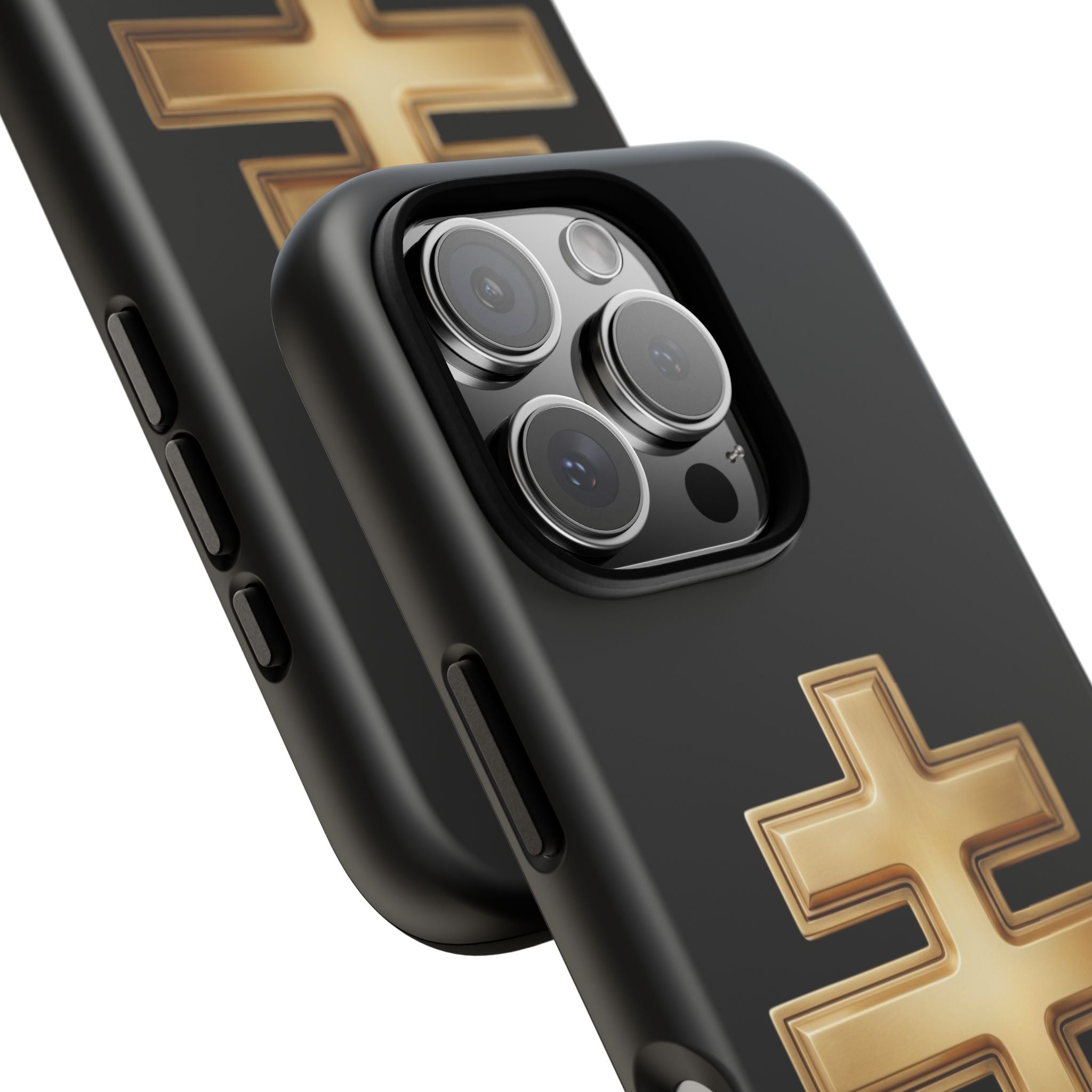 Classic gold classic Orthodox cross design on a matte phone case — additional view 4