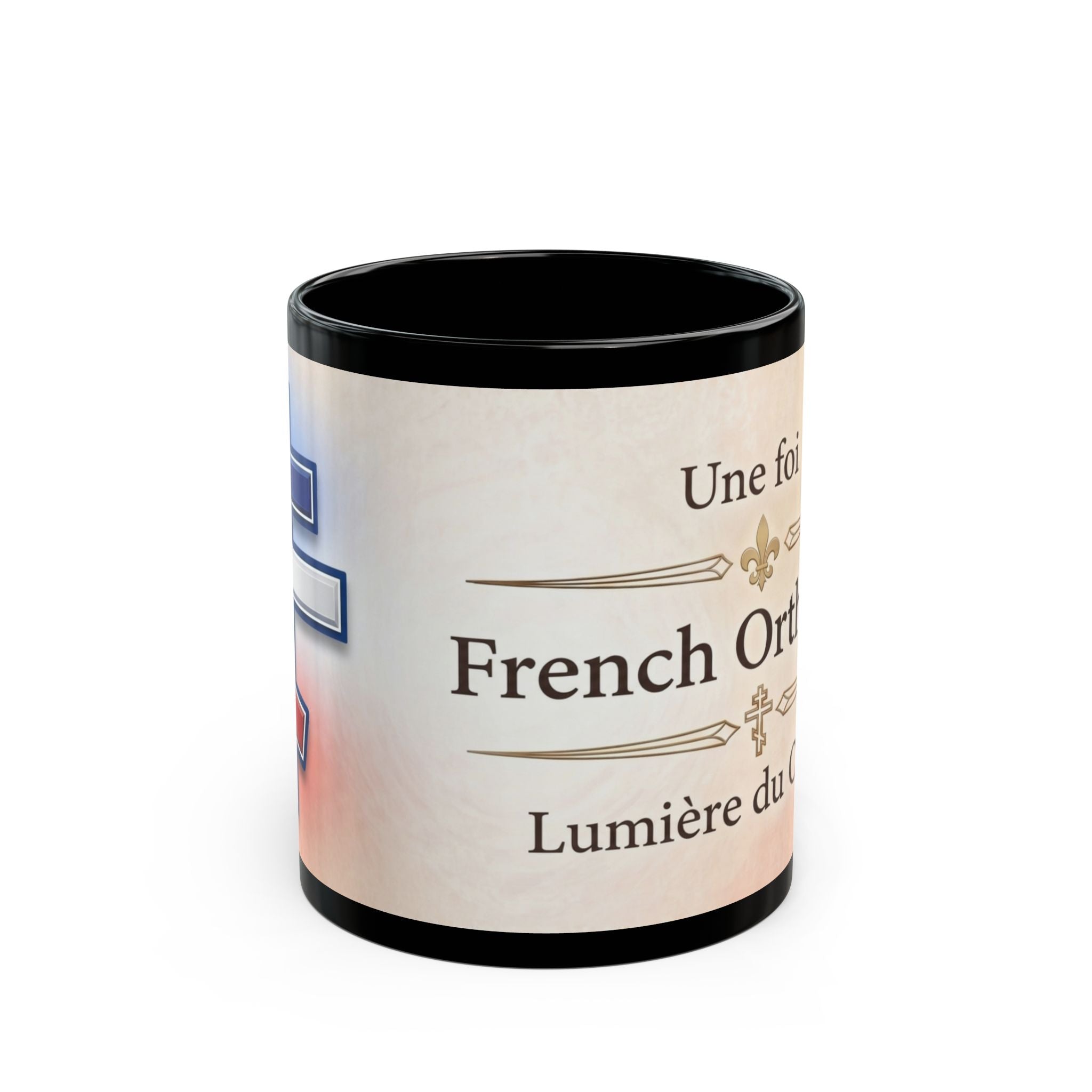 French Orthodox Christian Black Coffee Mug — Orthodox Christian Mug