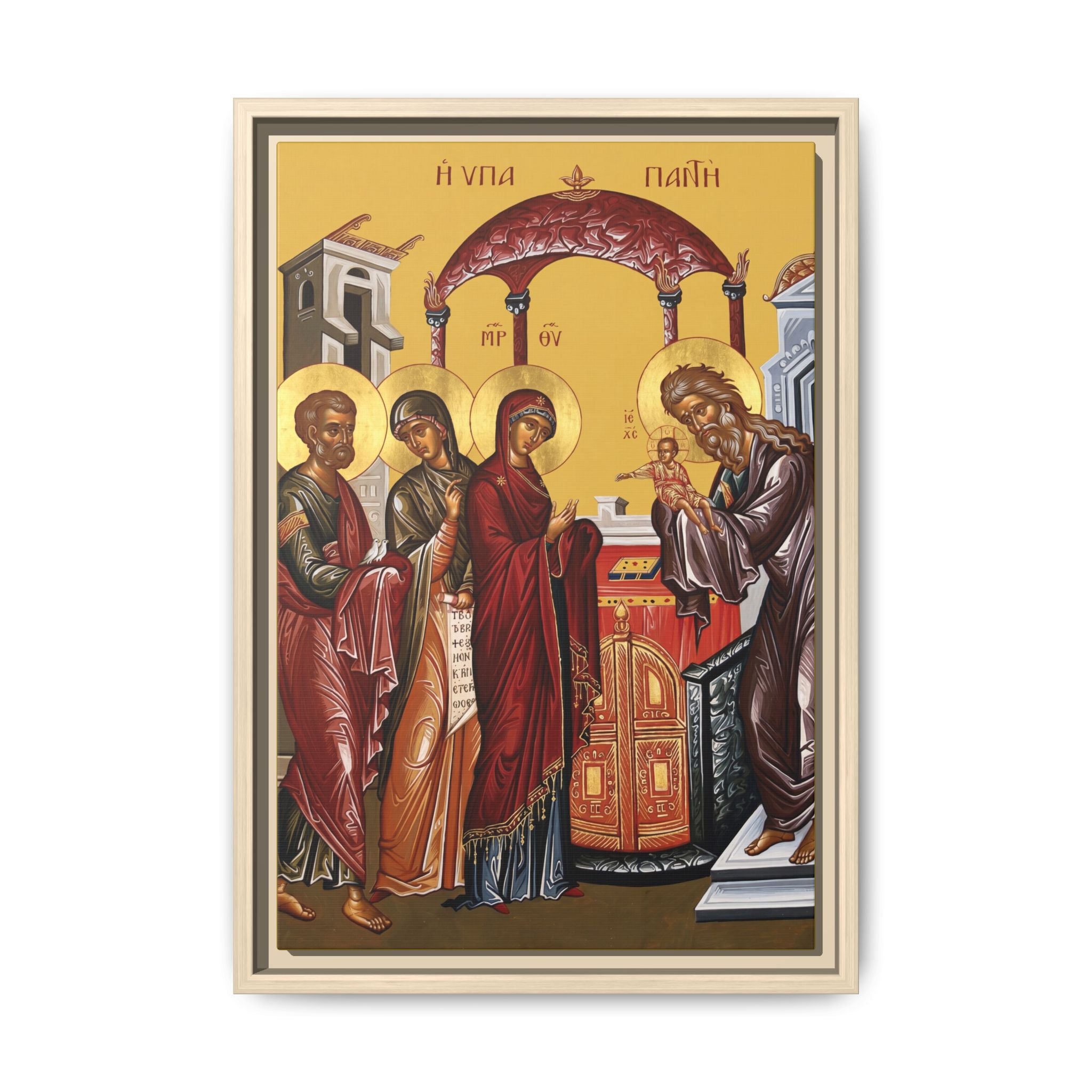 Meeting of the Lord Candlemas Framed Canvas Icon