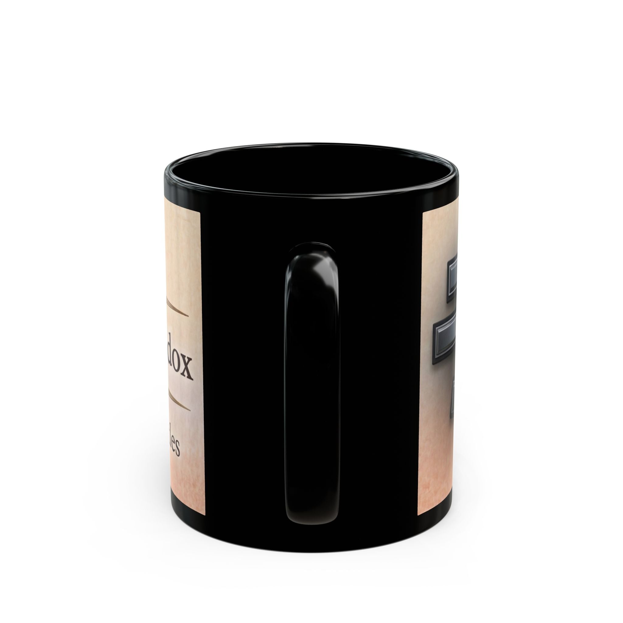 Black Orthodox Cross Orthodox Christian Black Coffee Mug — Orthodox Faith Gift