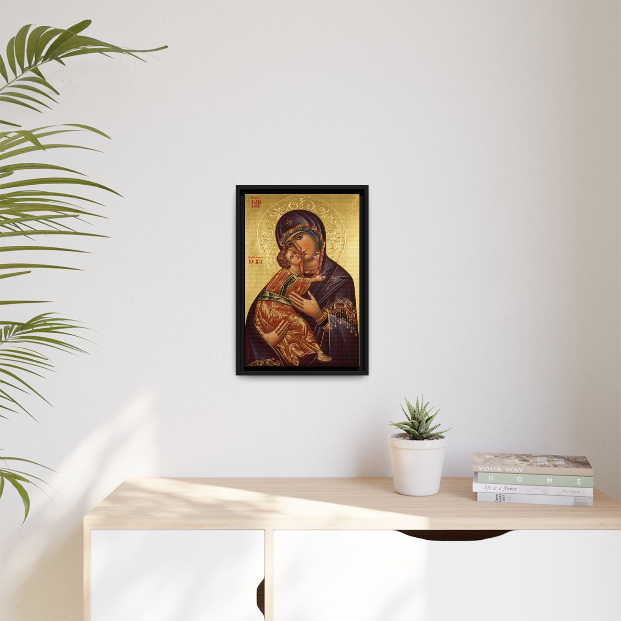 Theotokos of Vladimir Framed Canvas Icon