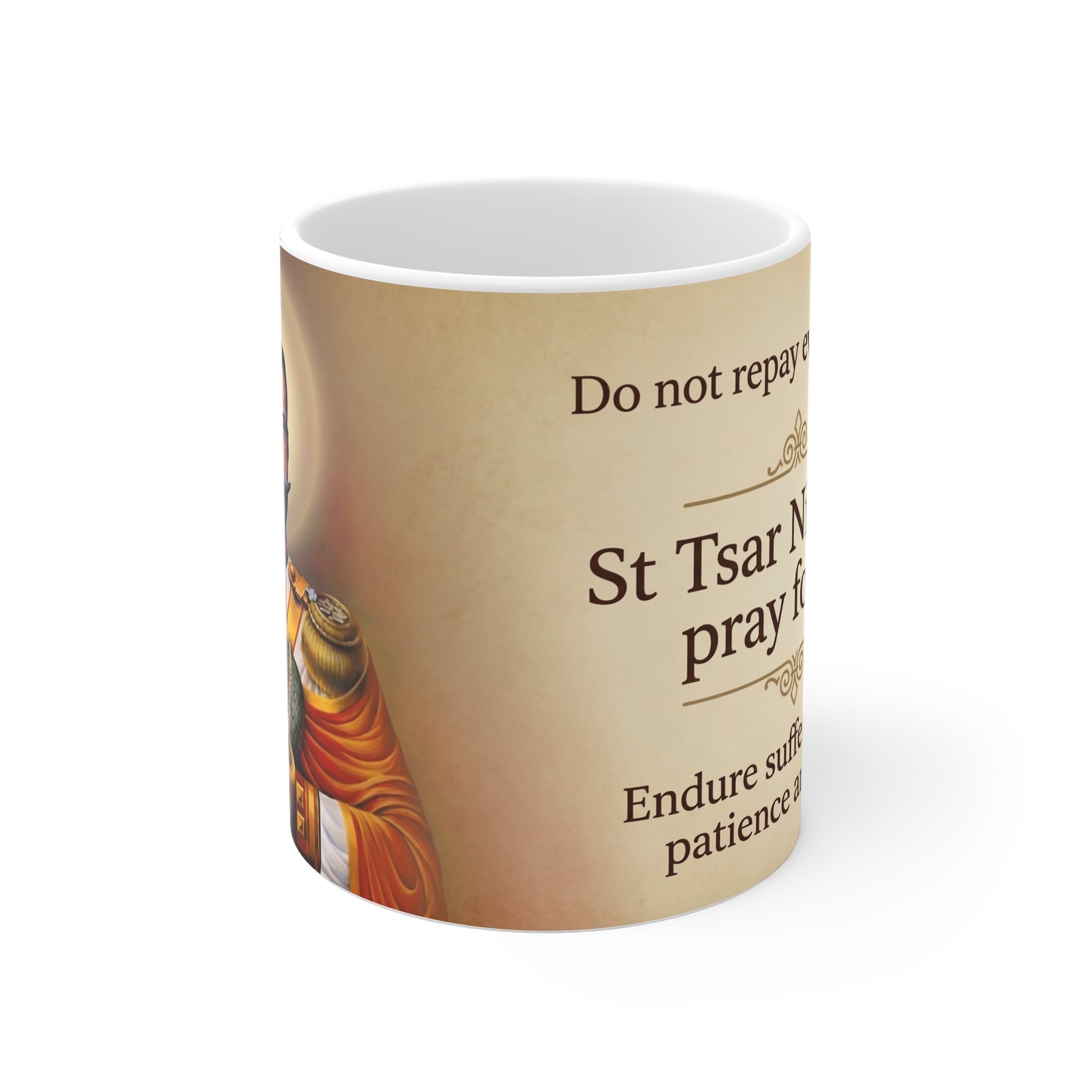 Saint Tsar Nicholas II Orthodox Christian Coffee Mug — Orthodox Mug Gift