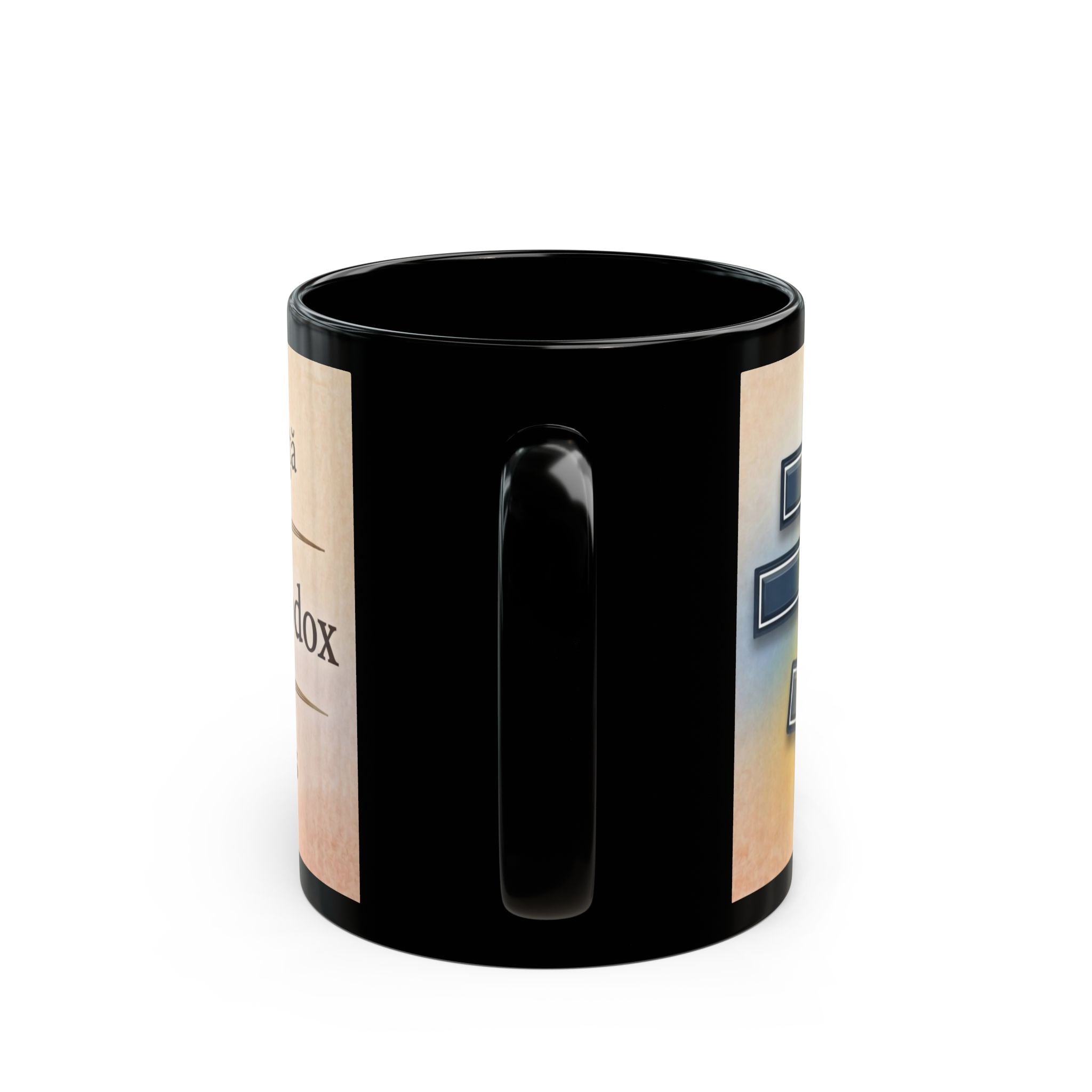 Moldovan Orthodox Christian Black Coffee Mug — Orthodox Faith Gift