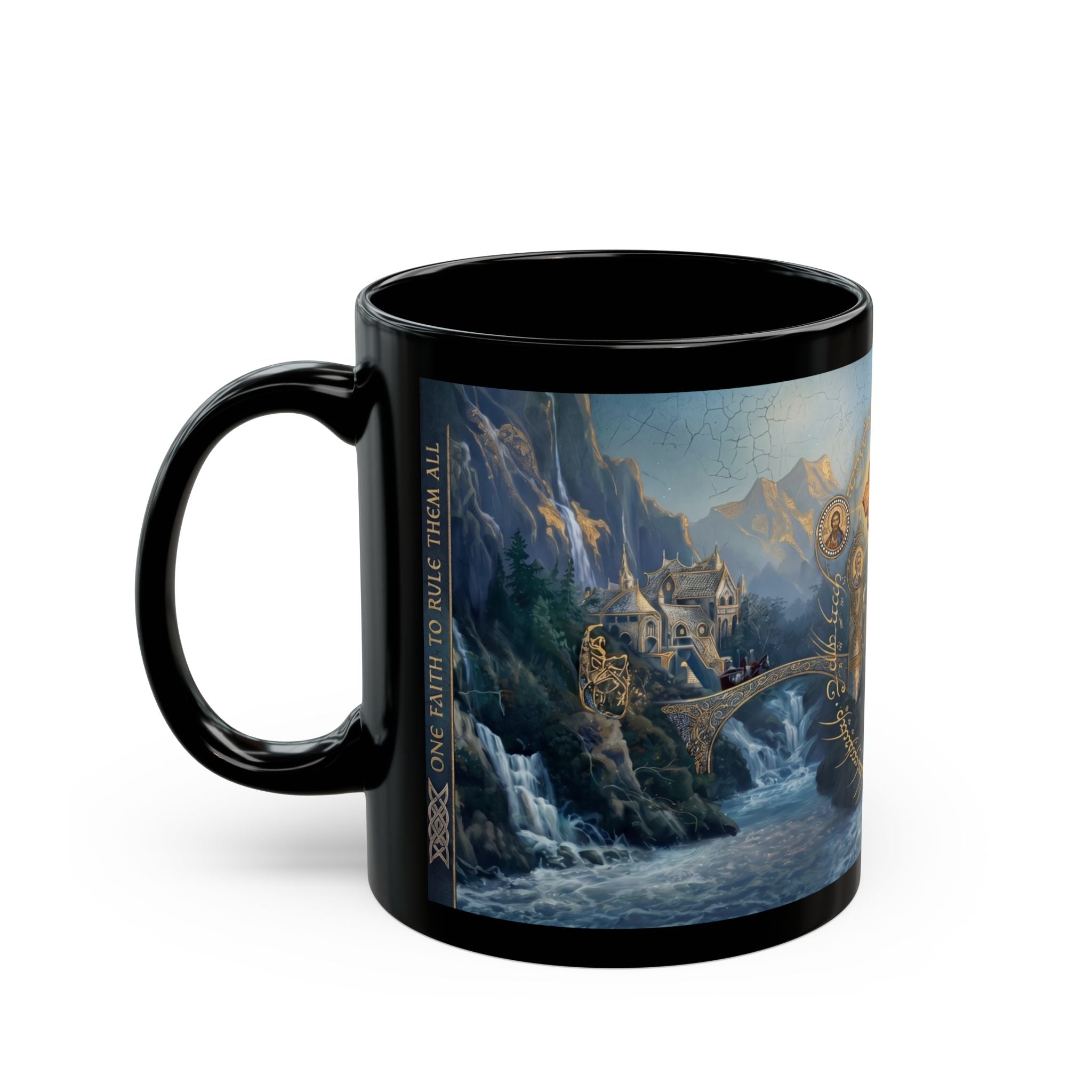 One Faith To Rule Them All Orthodox Christian Black Coffee Mug — Gift for Orthodox Christians