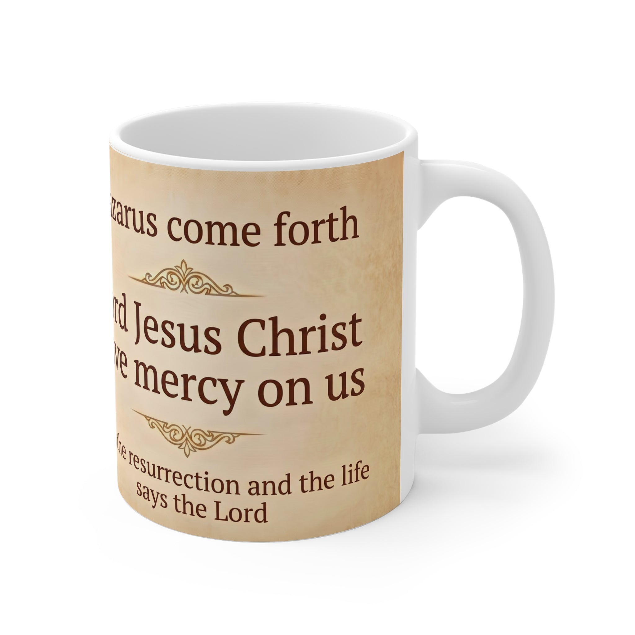 The Raising of Lazarus White Coffee Mug