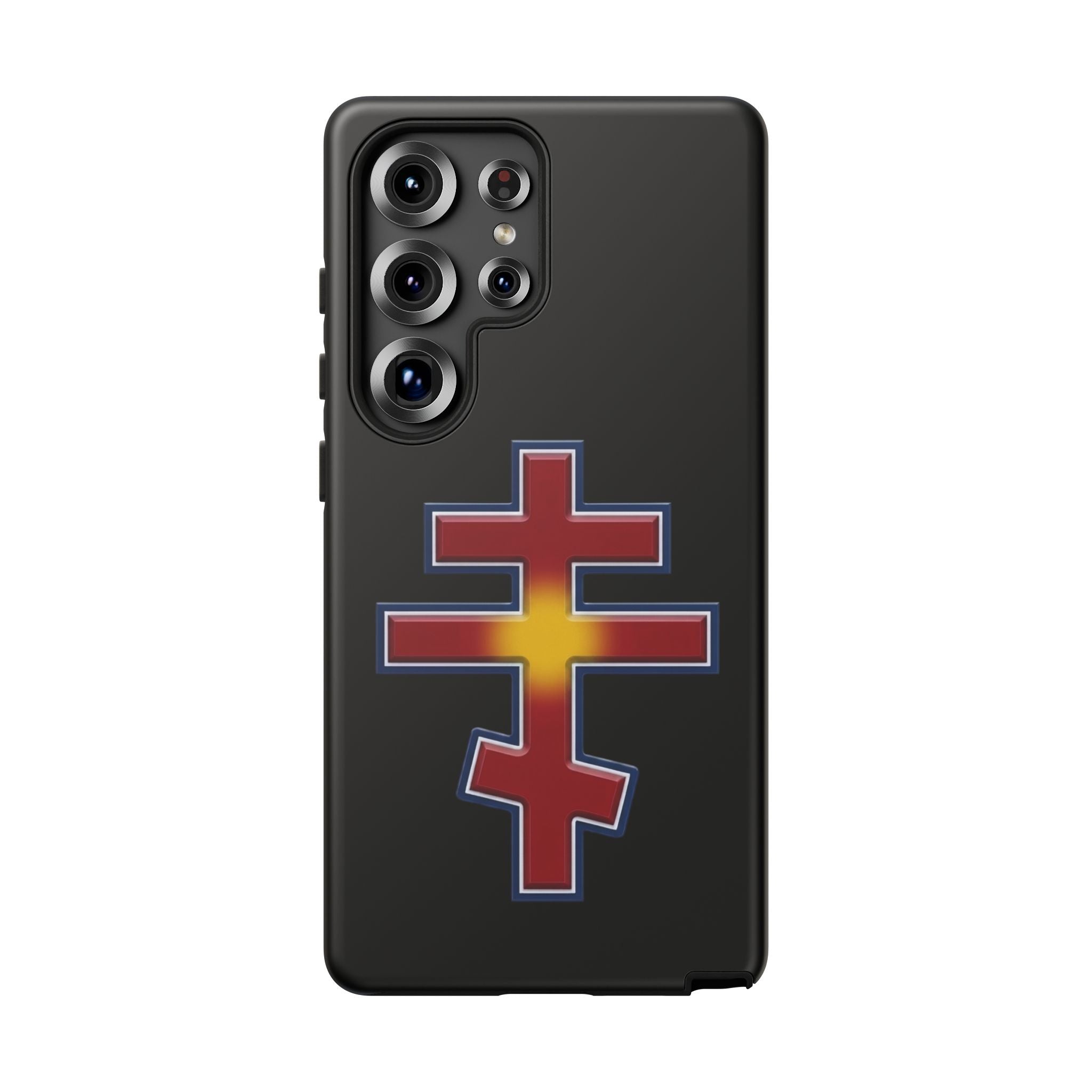 North Macedonian Orthodox Cross design on a matte phone case — additional view 3