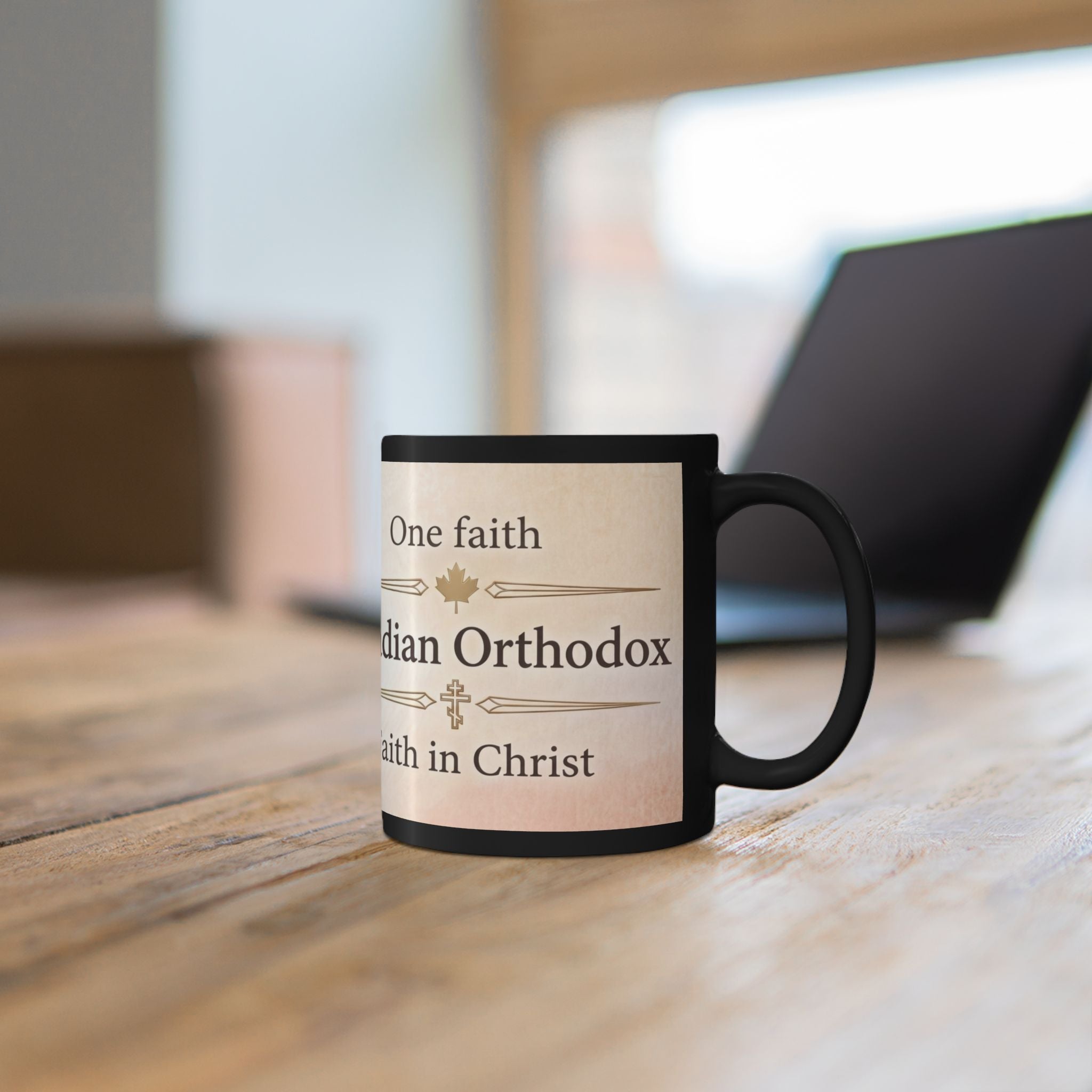 Canadian Orthodox Christian Black Coffee Mug — Orthodox Mug Gift