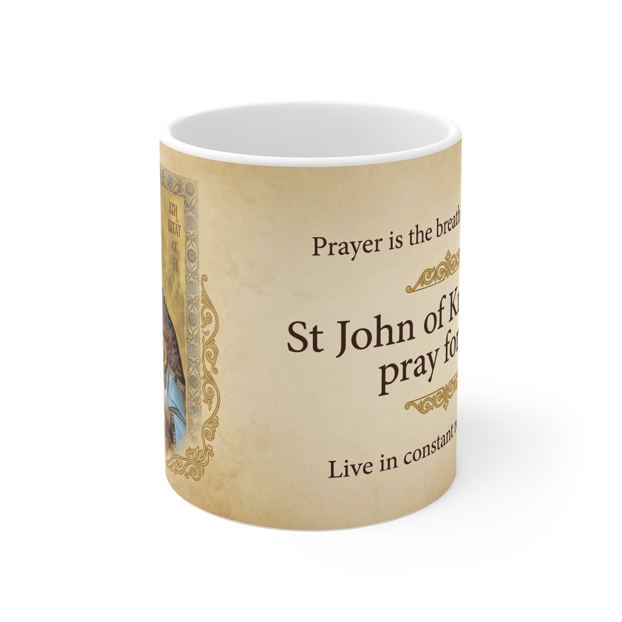 Saint John of Kronstadt Orthodox Christian Coffee Mug — Orthodox Mug Gift