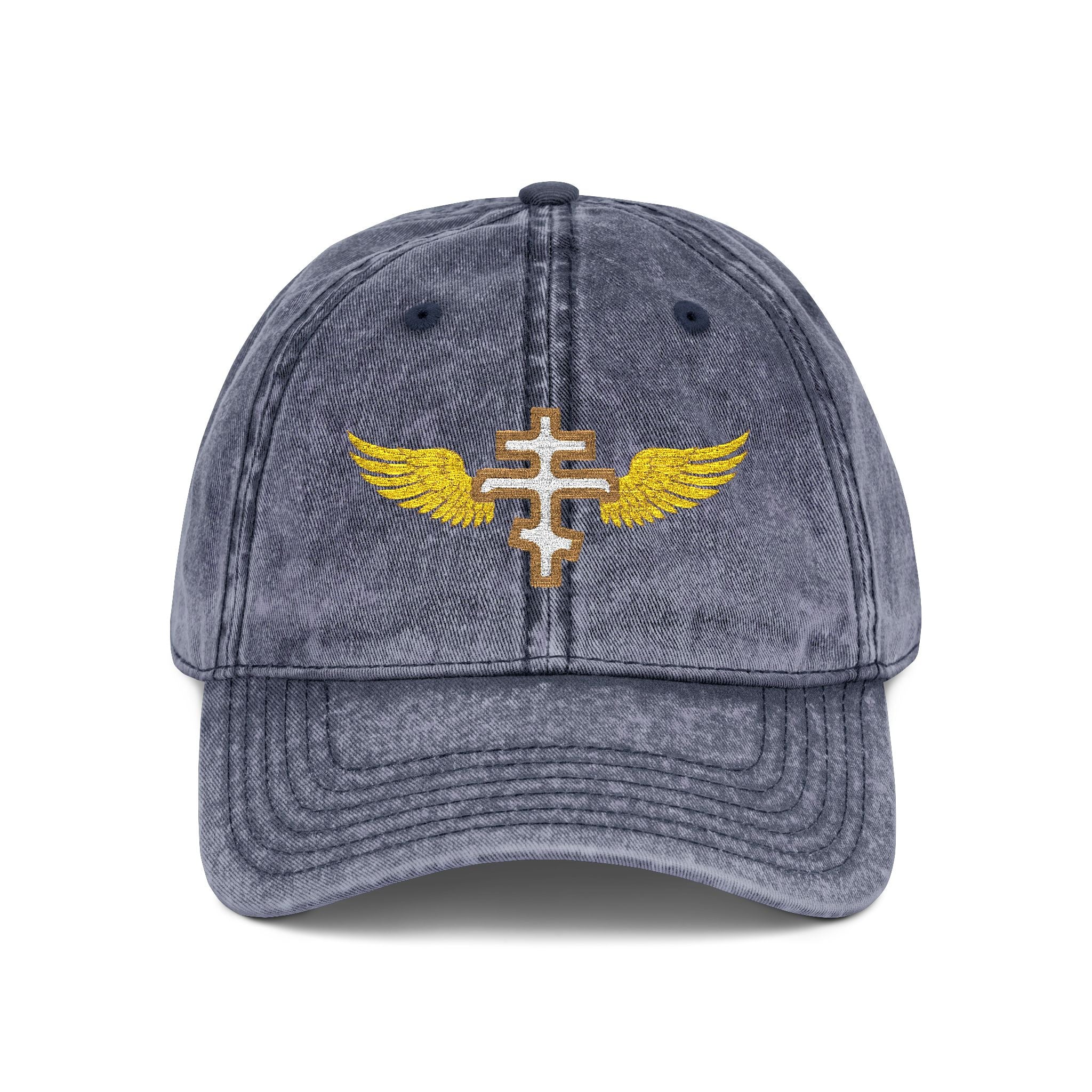 White Orthodox Vintage Embroidered Cap