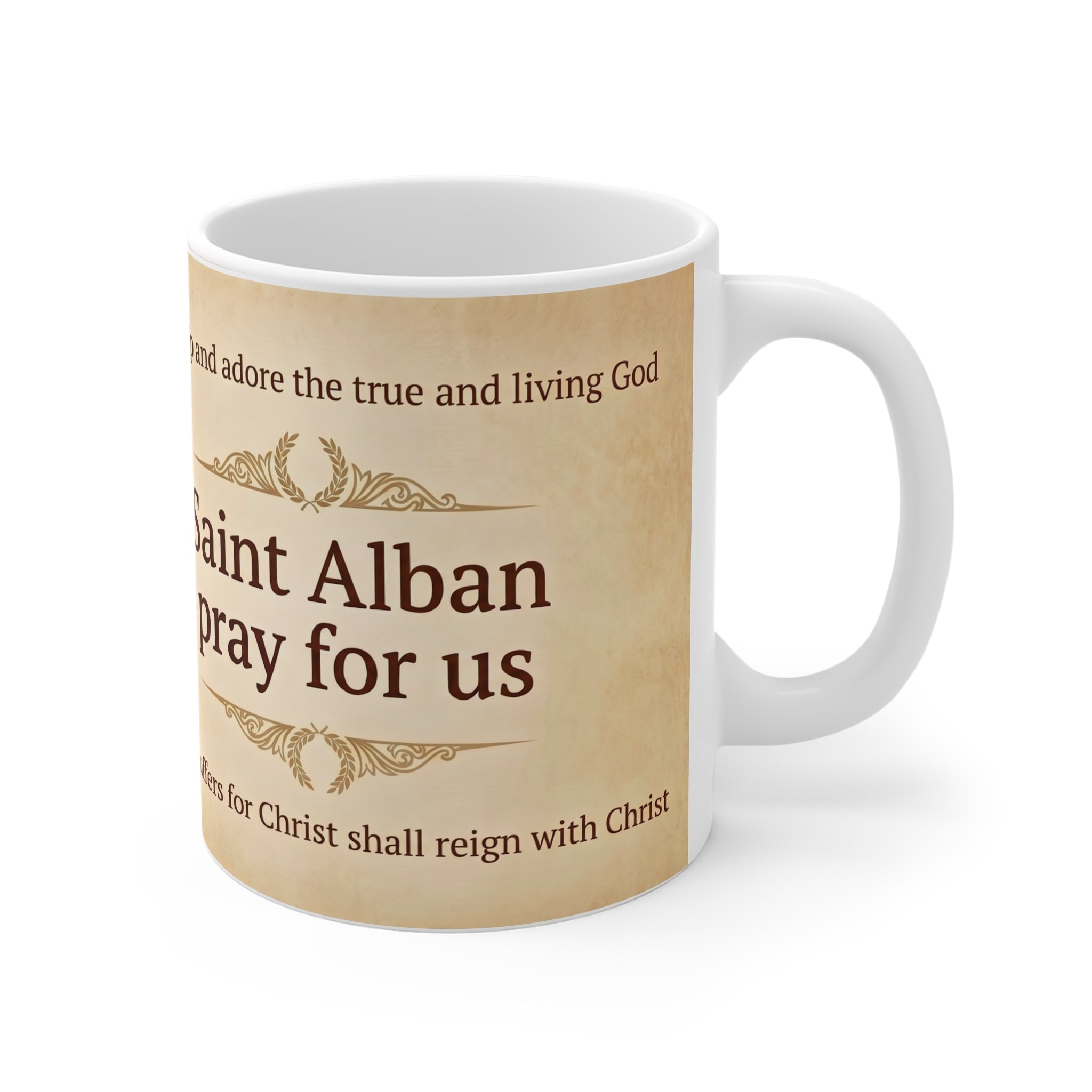 Saint Alban the Protomartyr of Britain White Coffee Mug
