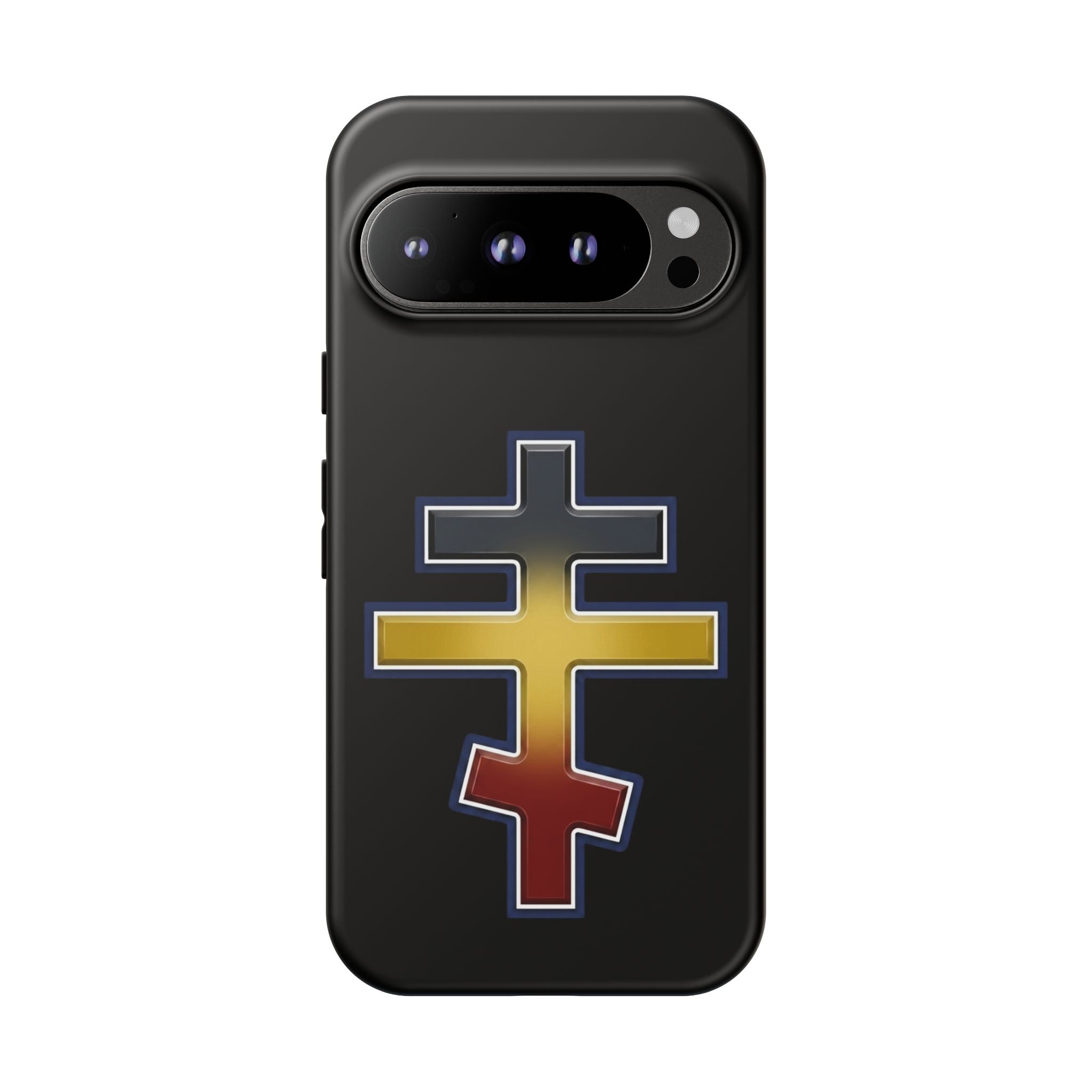 Ugandan Orthodox Cross design on a matte phone case — additional view 2