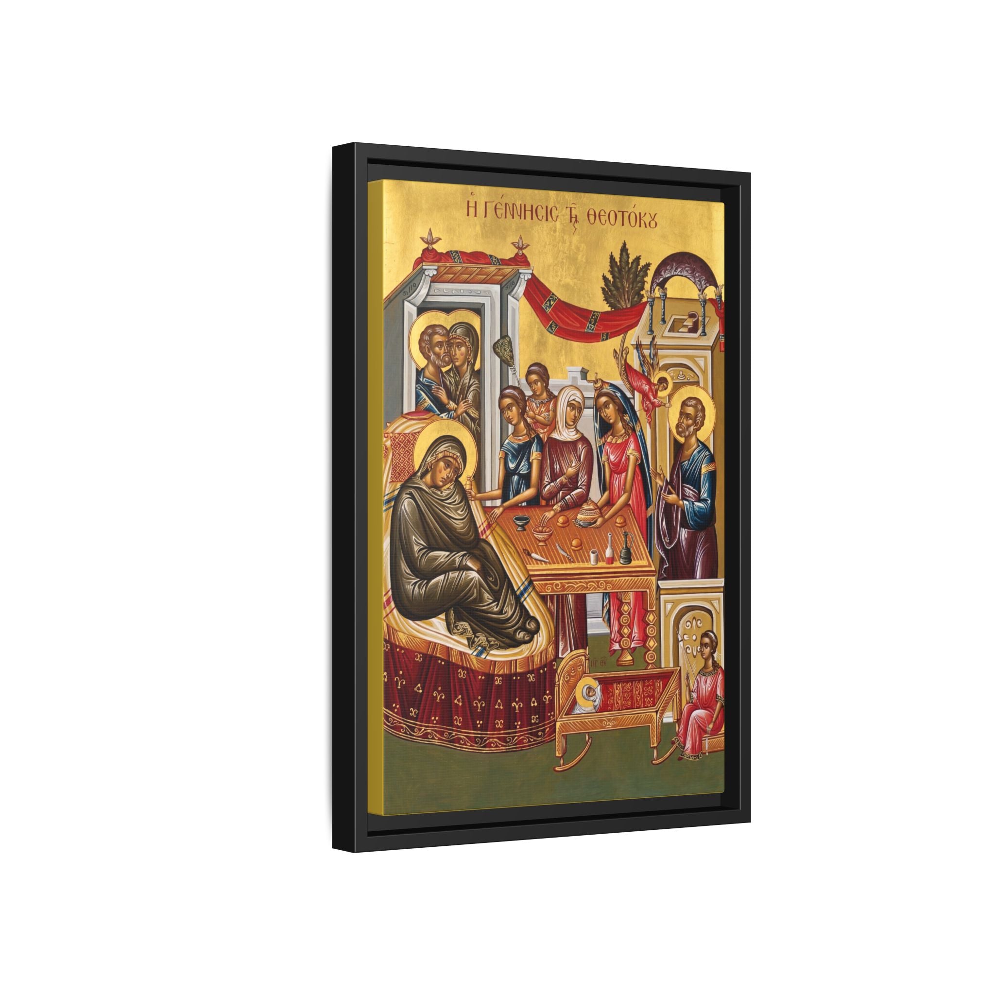 Nativity of the Theotokos Framed Canvas Icon