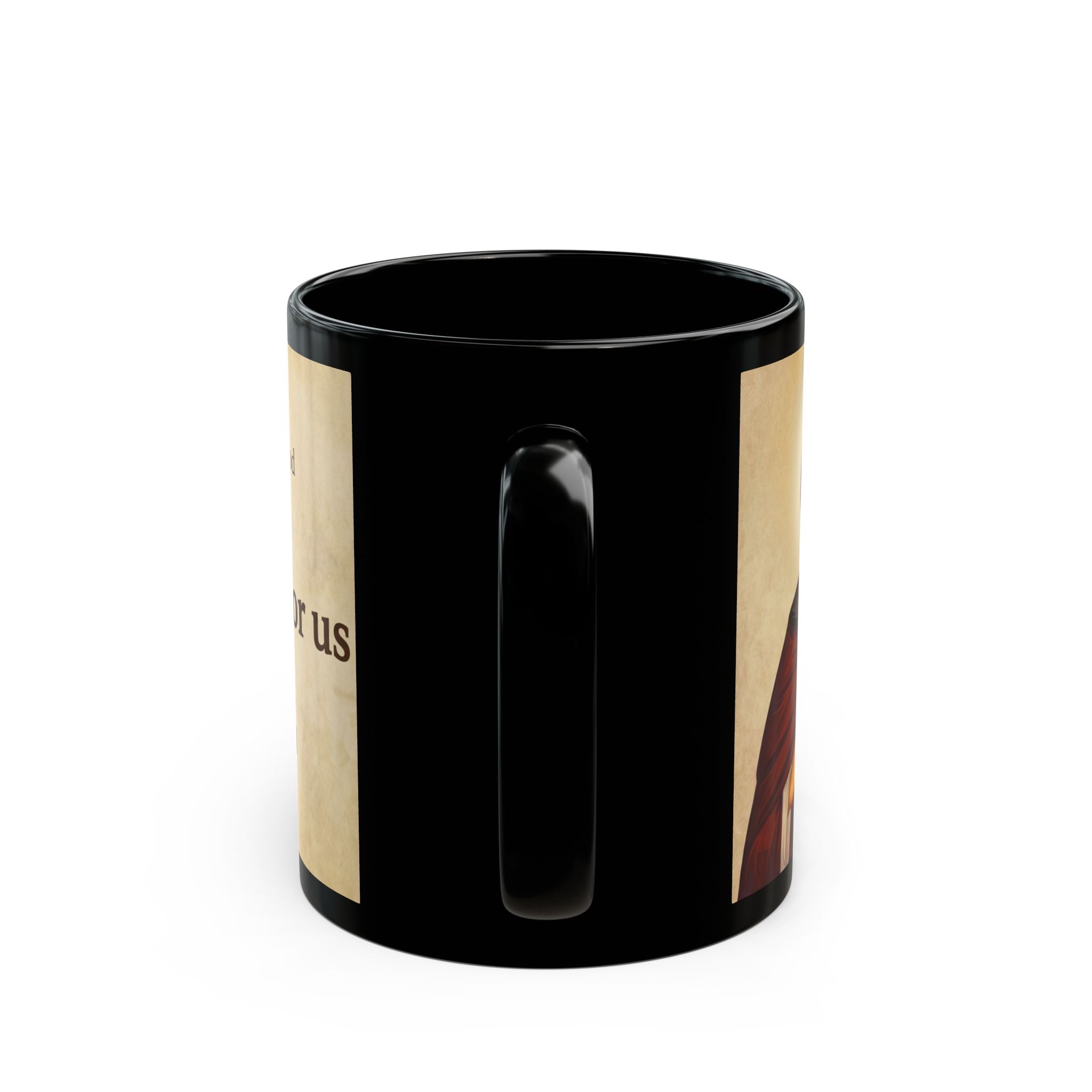 Saint Simeon the Myrrh-Streaming Orthodox Christian Black Coffee Mug — Orthodox Faith Gift