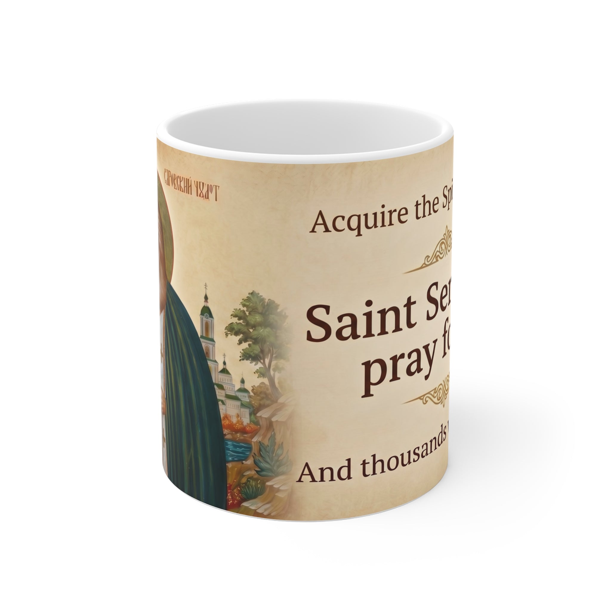 Saint Seraphim of Sarov Orthodox Christian Coffee Mug — Orthodox Mug Gift
