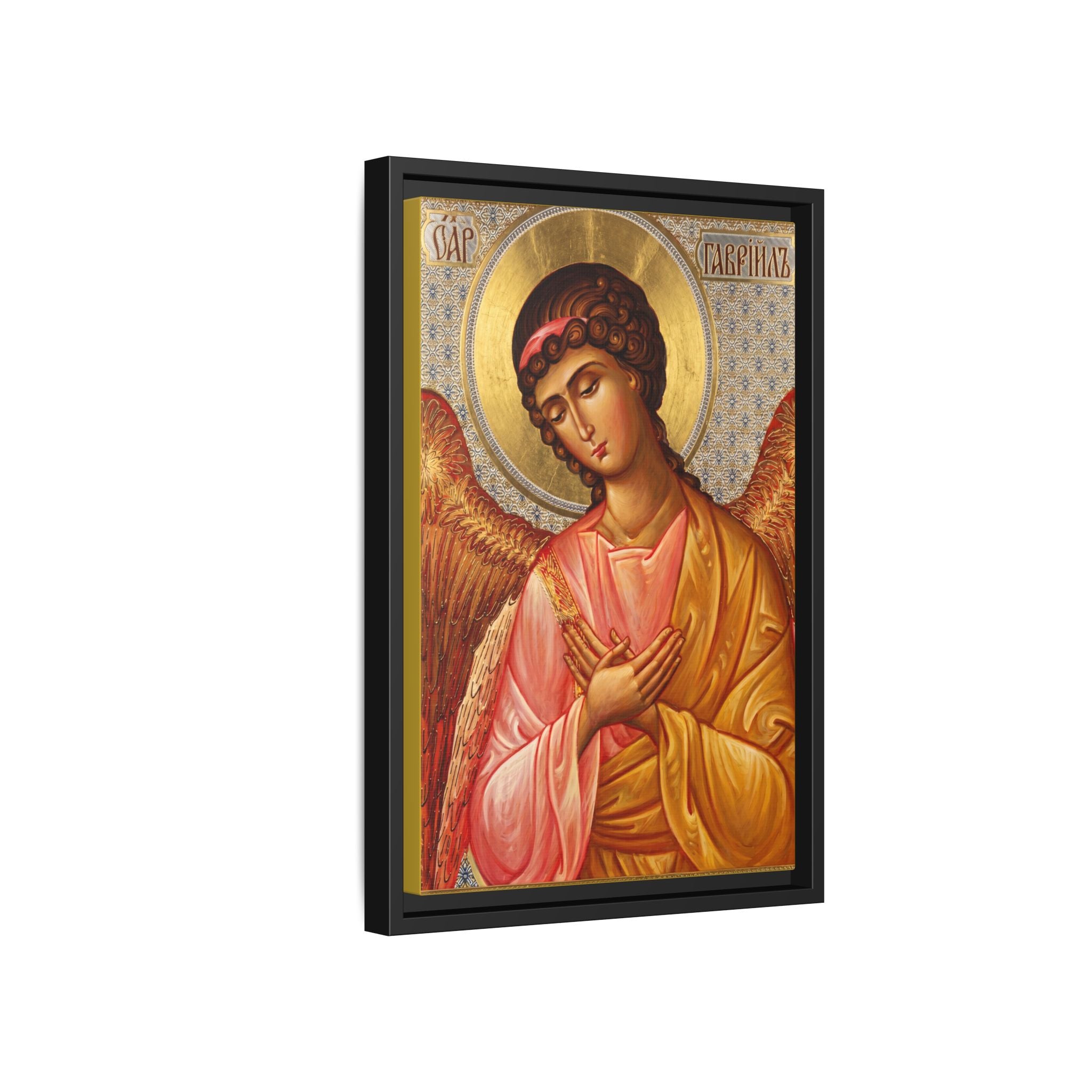 Archangel Selaphiel Framed Canvas Icon