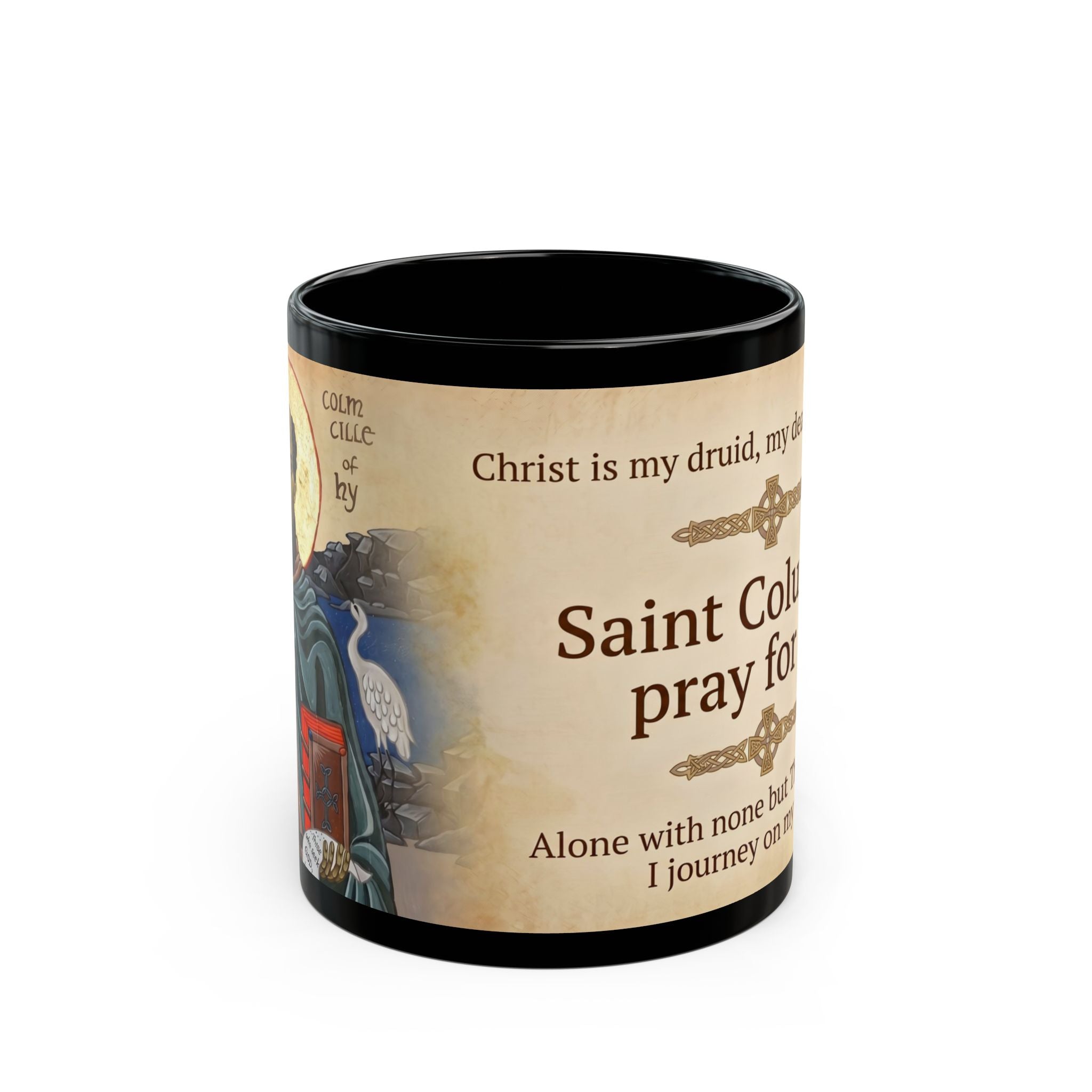 Saint Columba of Iona Black Coffee Mug