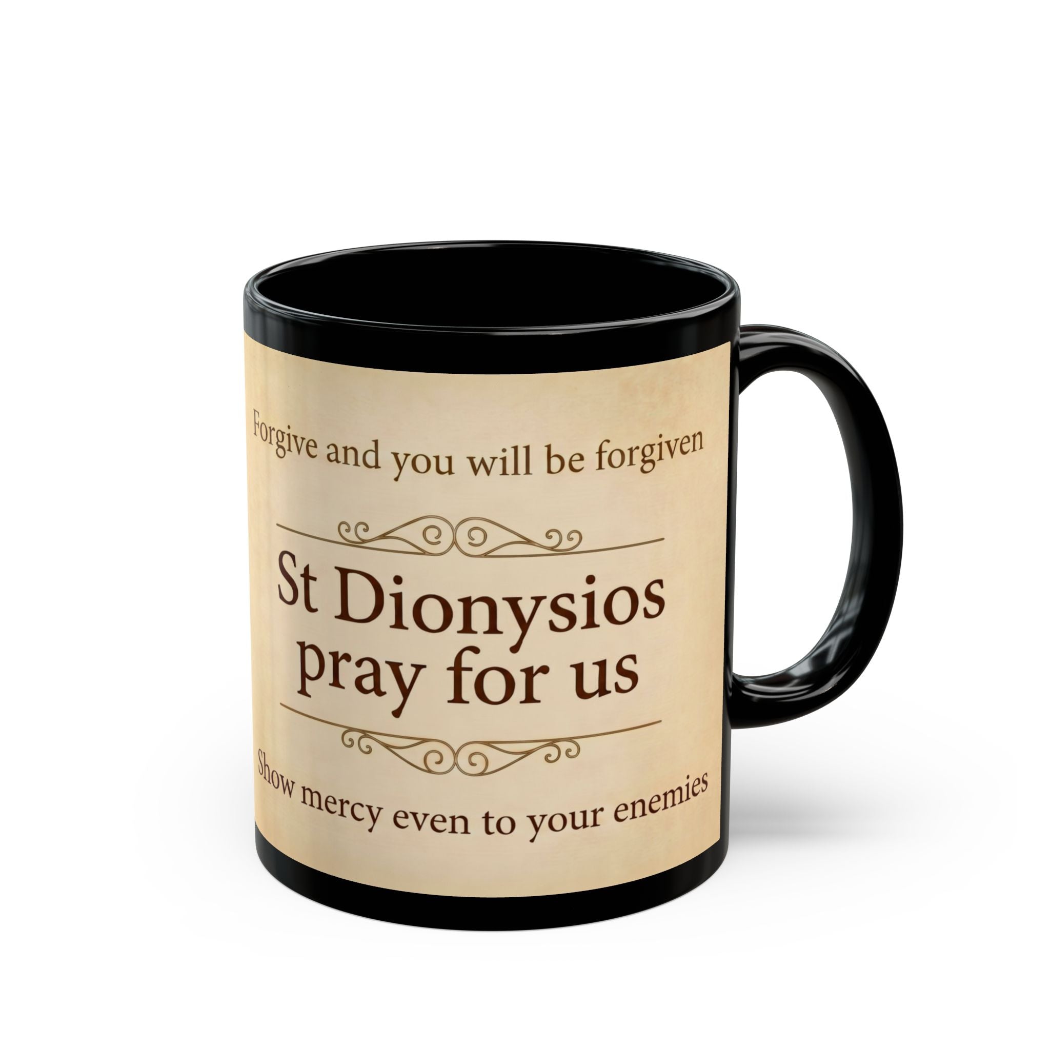Saint Dionysios of Zakynthos Orthodox Christian Black Coffee Mug — Christian Coffee Mug