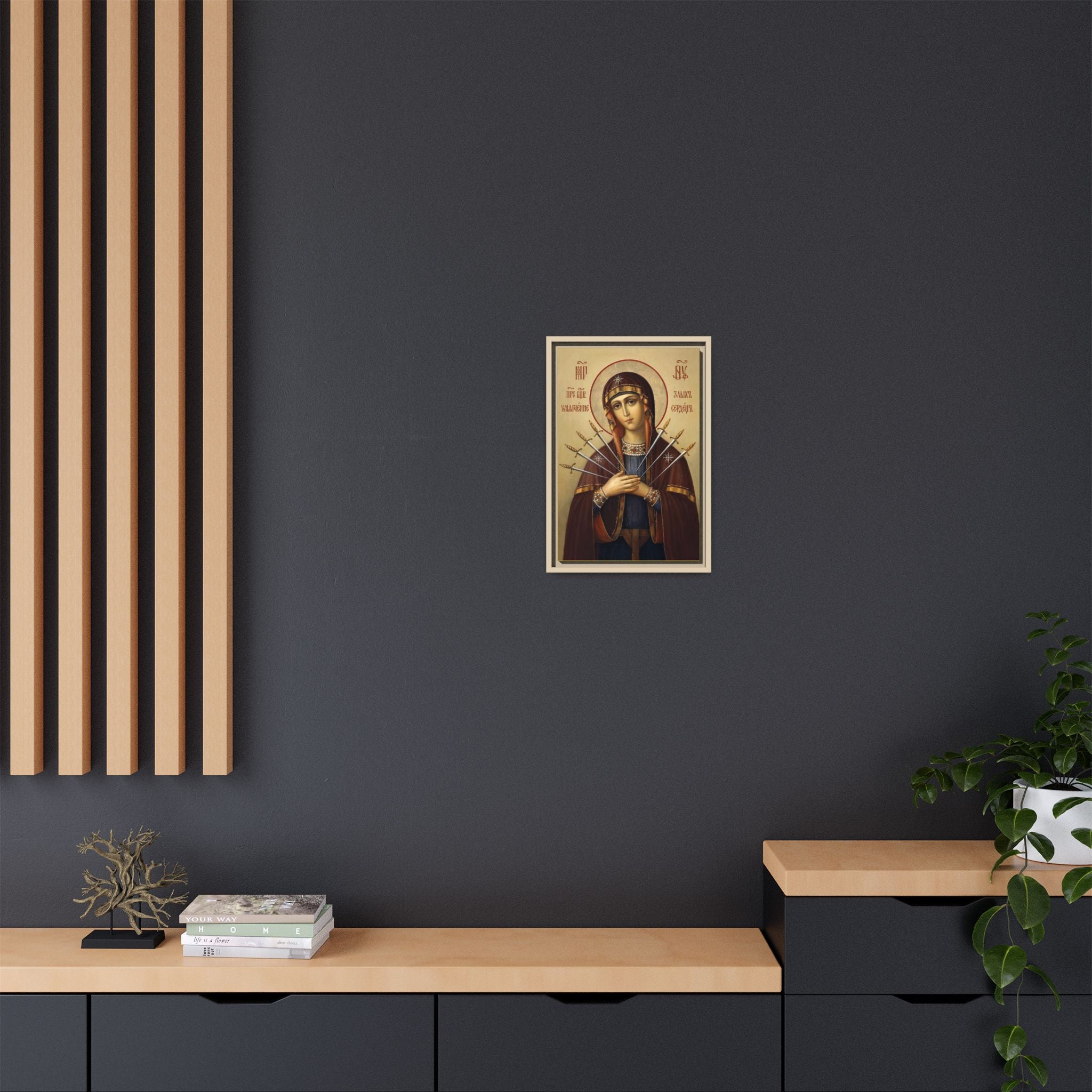 Theotokos Softener of Evil Hearts Framed Canvas Icon