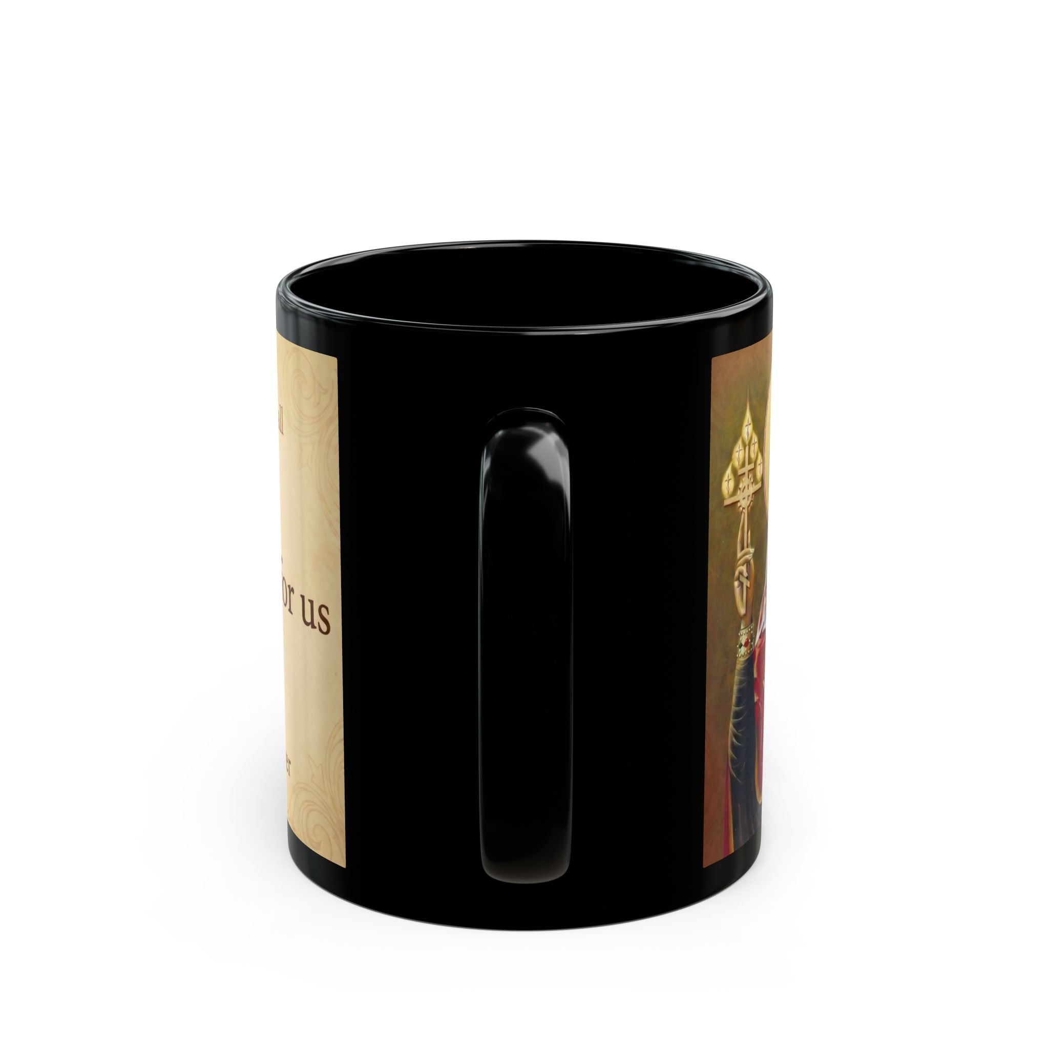 Saint Alexandra Feodorovna Orthodox Christian Black Coffee Mug — Orthodox Faith Gift
