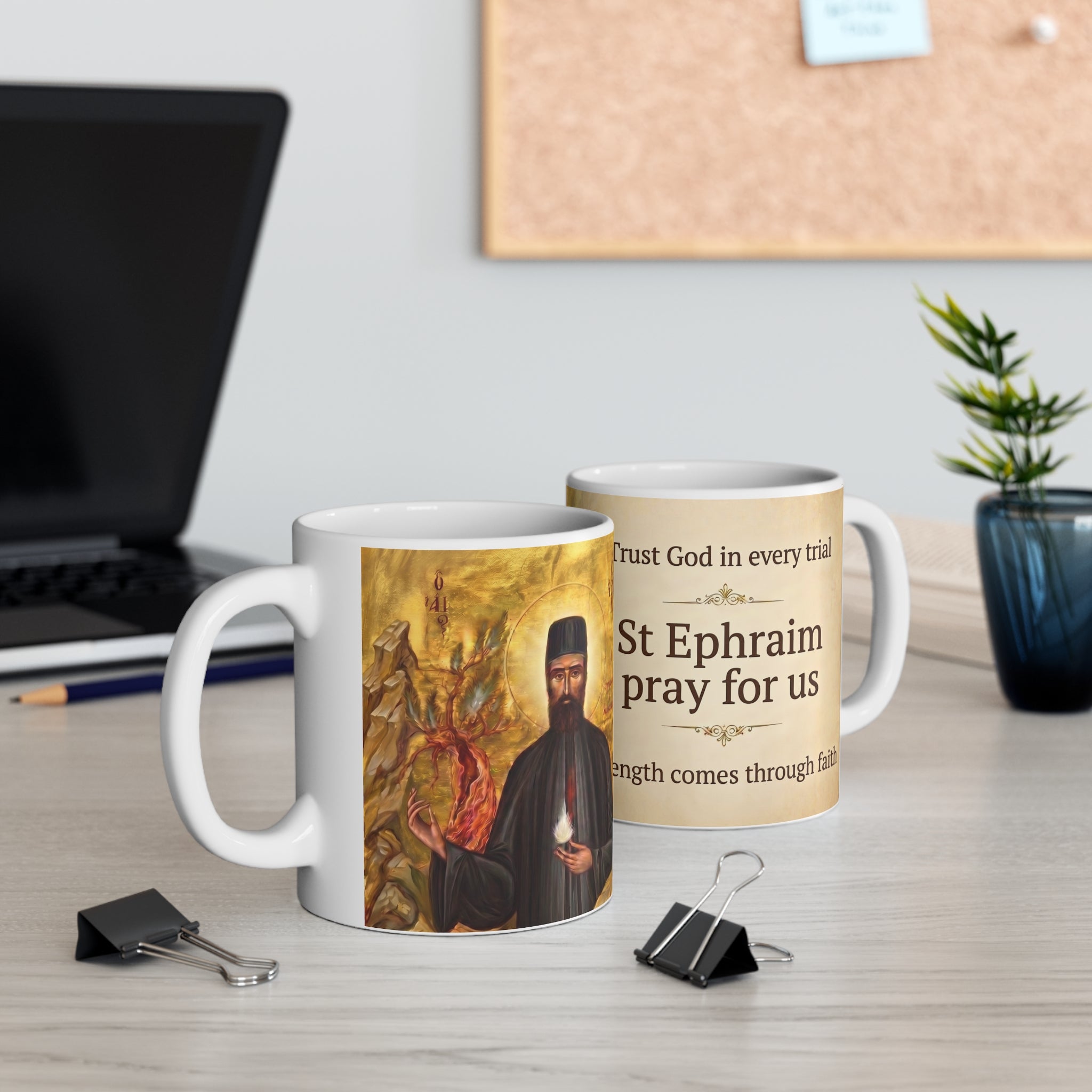 Saint Ephraim of Nea Makri Orthodox Christian Coffee Mug — Christian Gift Idea