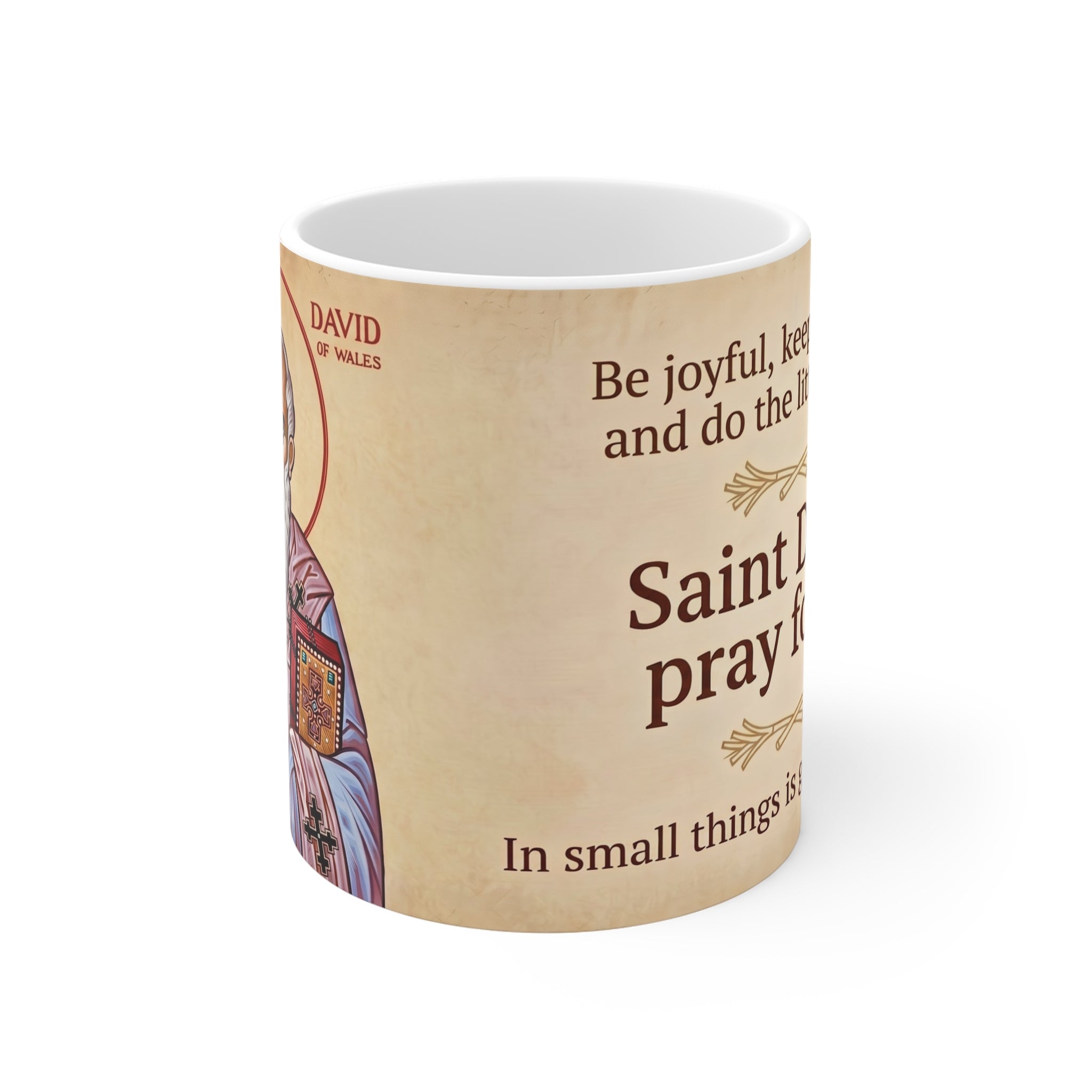 Saint David of Wales White Coffee Mug