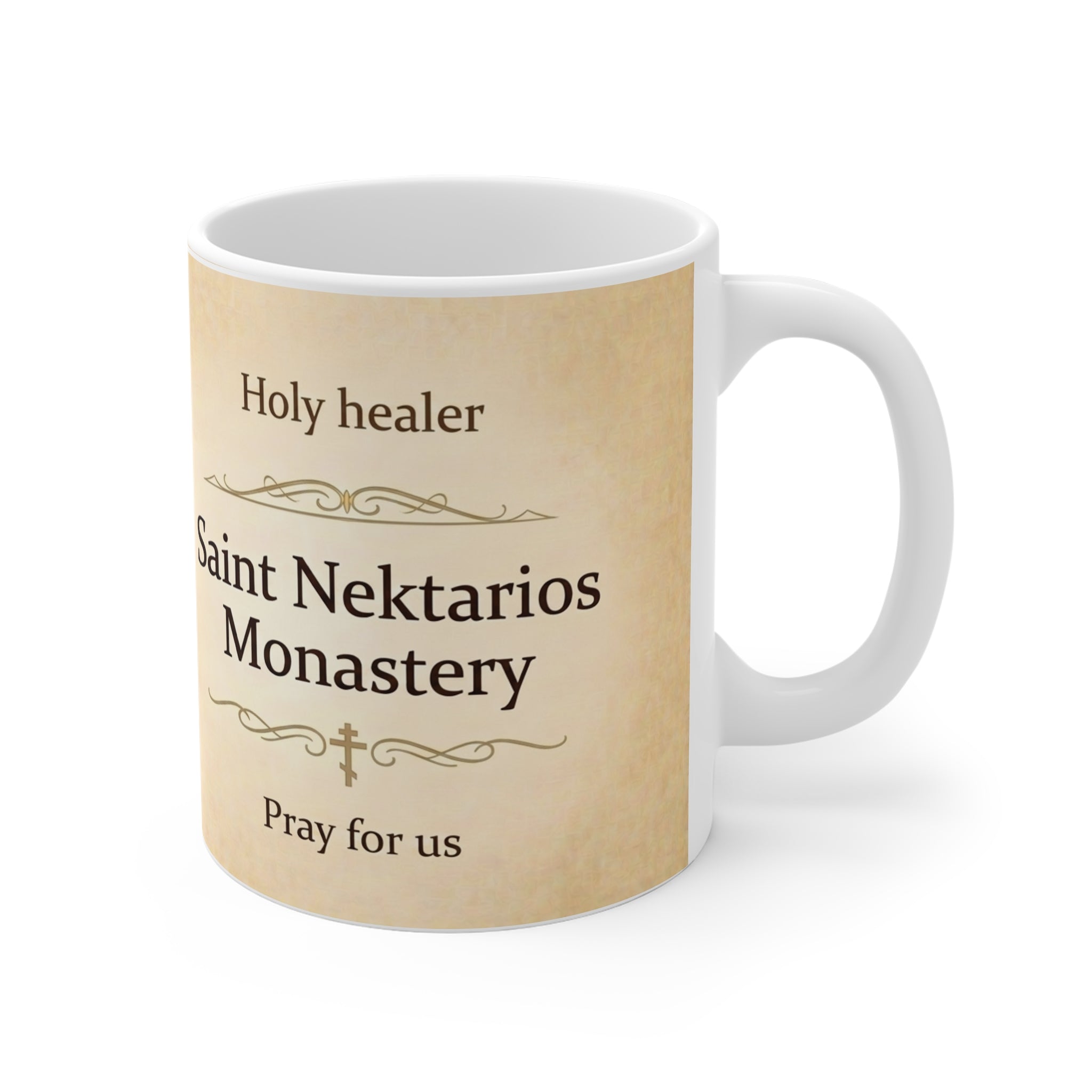 Saint Nektarios Monastery Orthodox Christian Coffee Mug — Christian Gift Idea