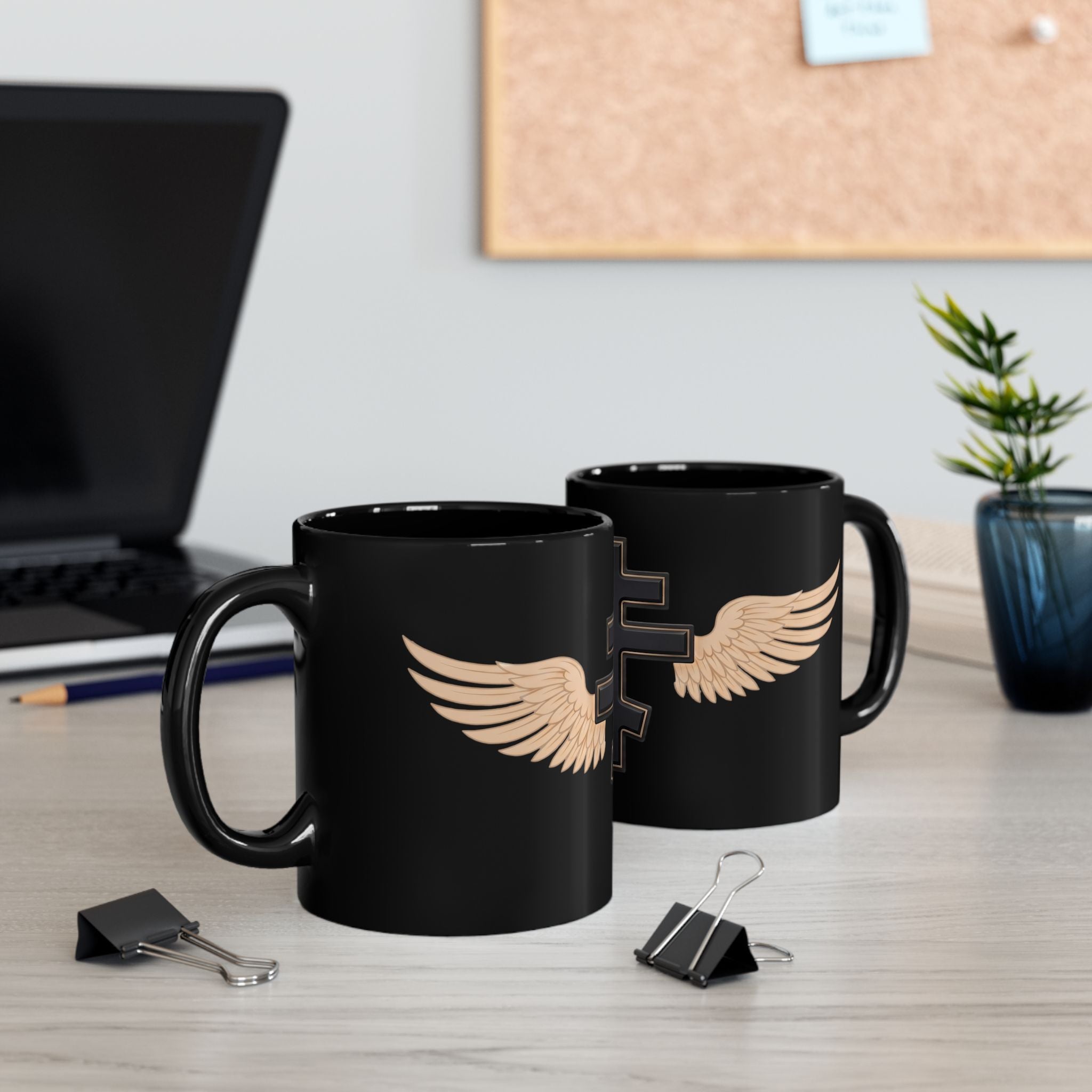 Black Orthodox Cross Orthodox Christian Black Coffee Mug — Christian Gift Idea