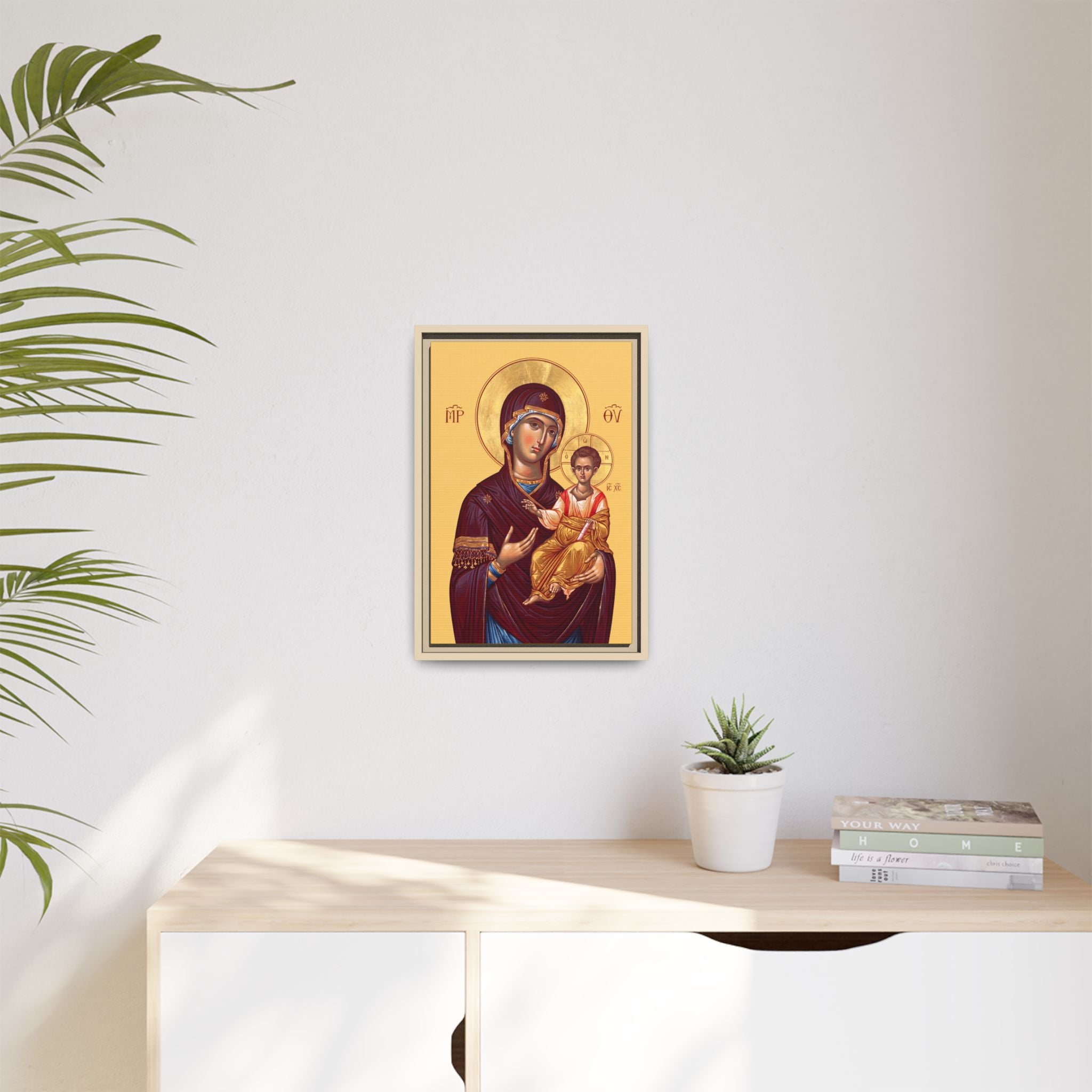 Theotokos Hodegetria Framed Canvas Icon