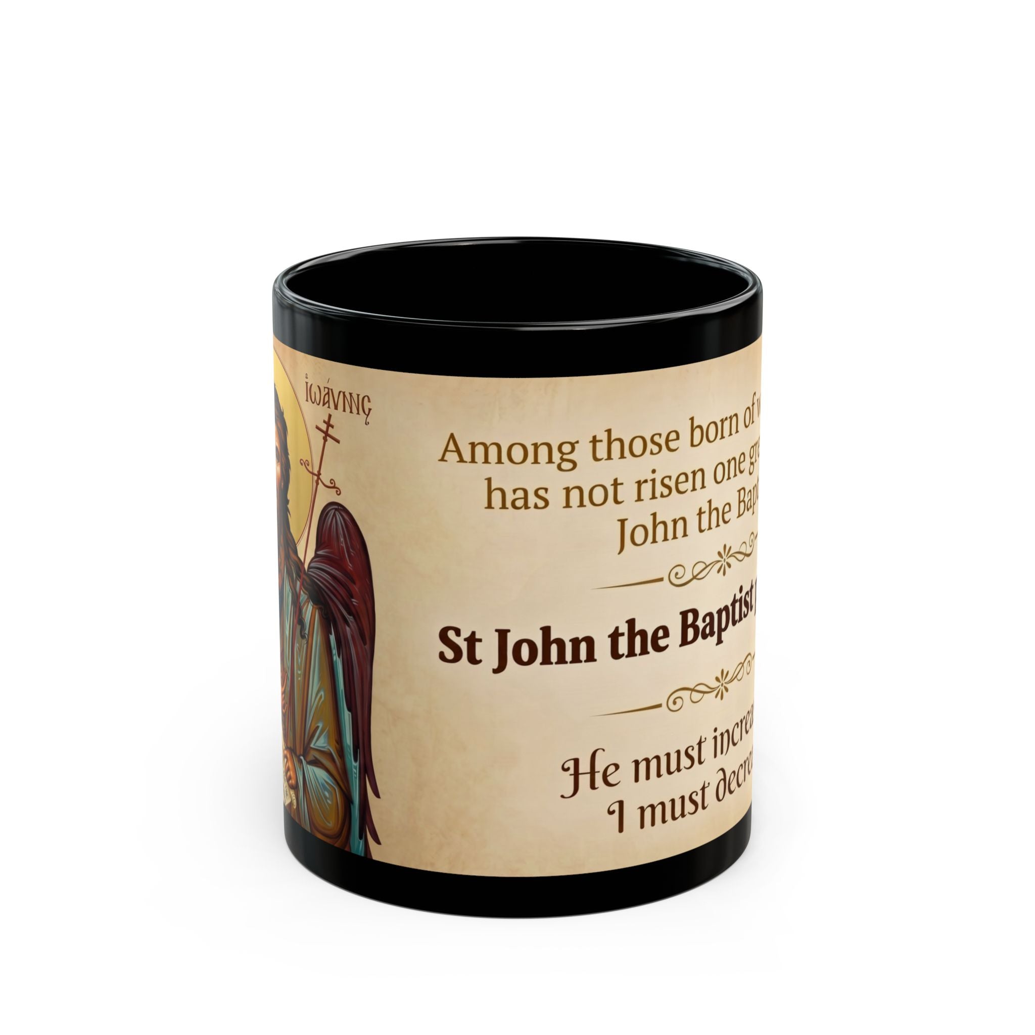 Saint John of Damascus Orthodox Christian Black Coffee Mug — Orthodox Christian Mug