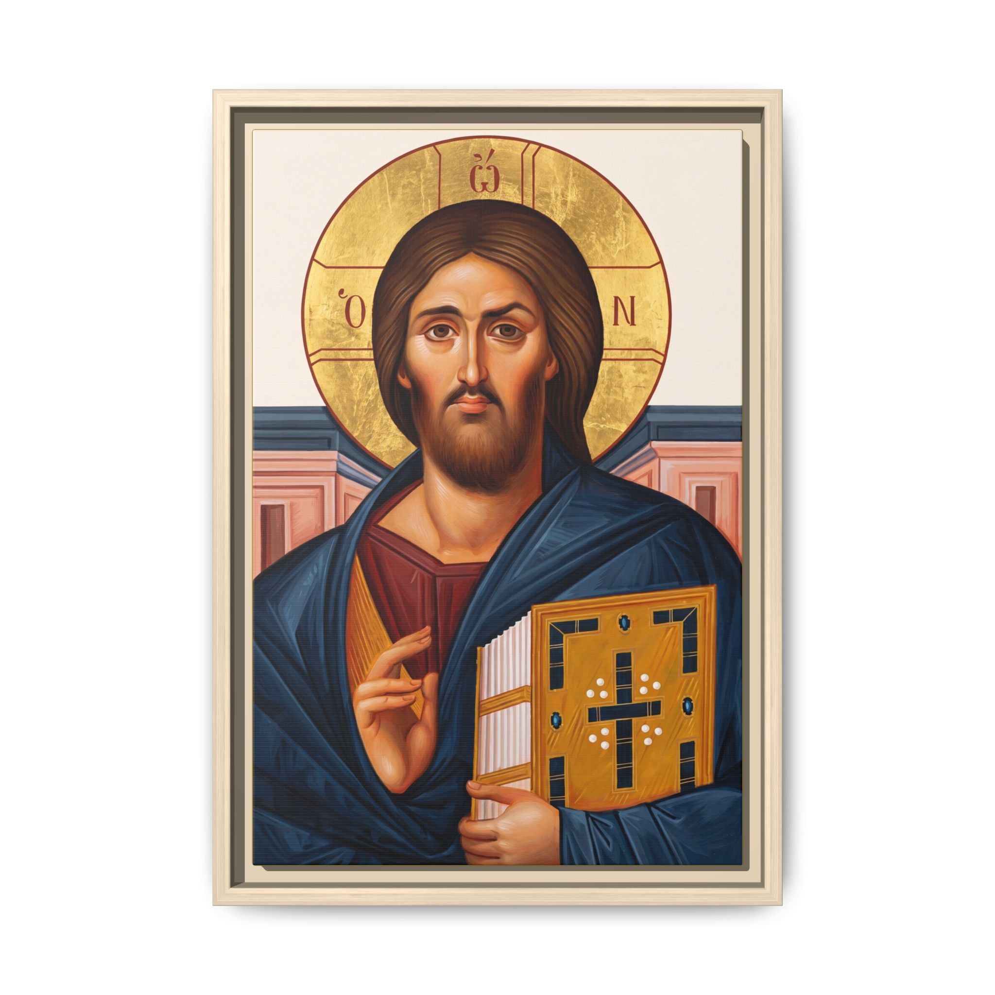Christ The Pantocrator Framed Canvas Icon