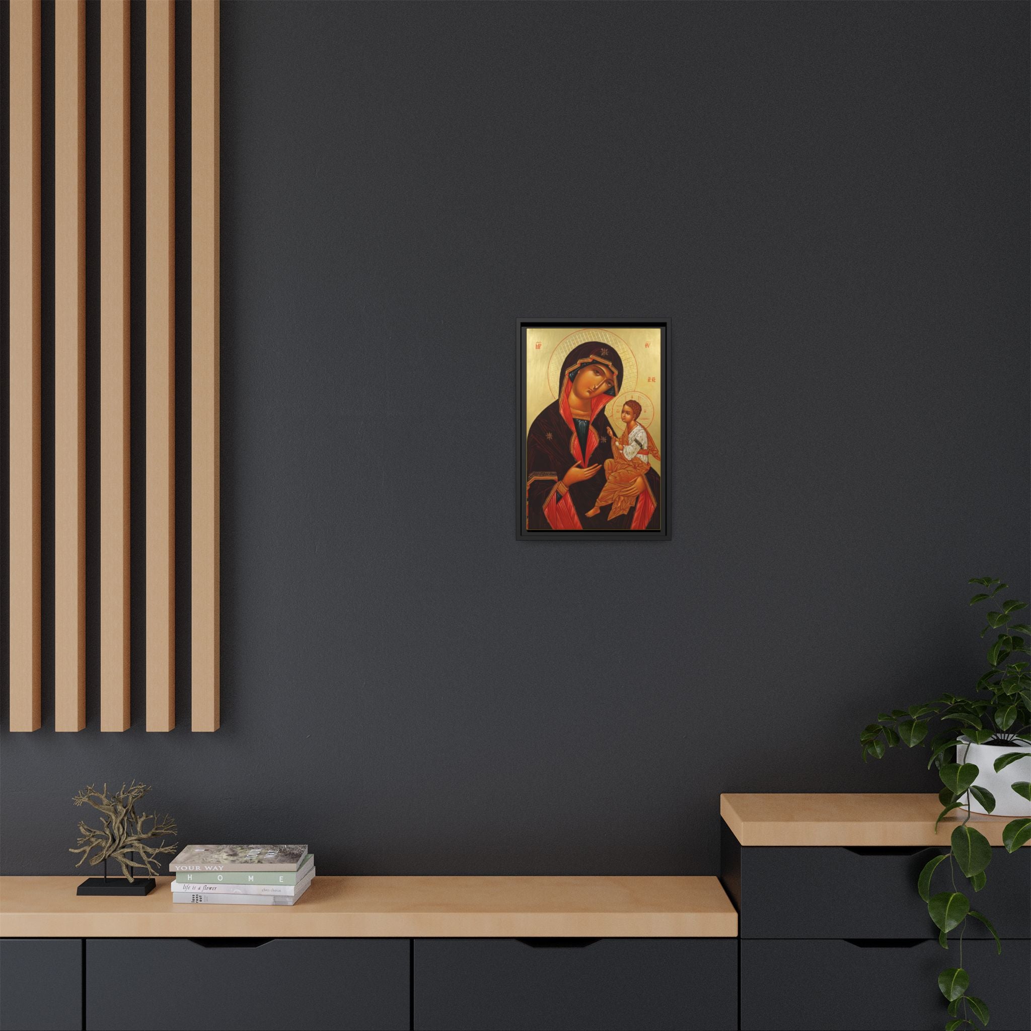 Theotokos of Tikhvin Framed Canvas Icon