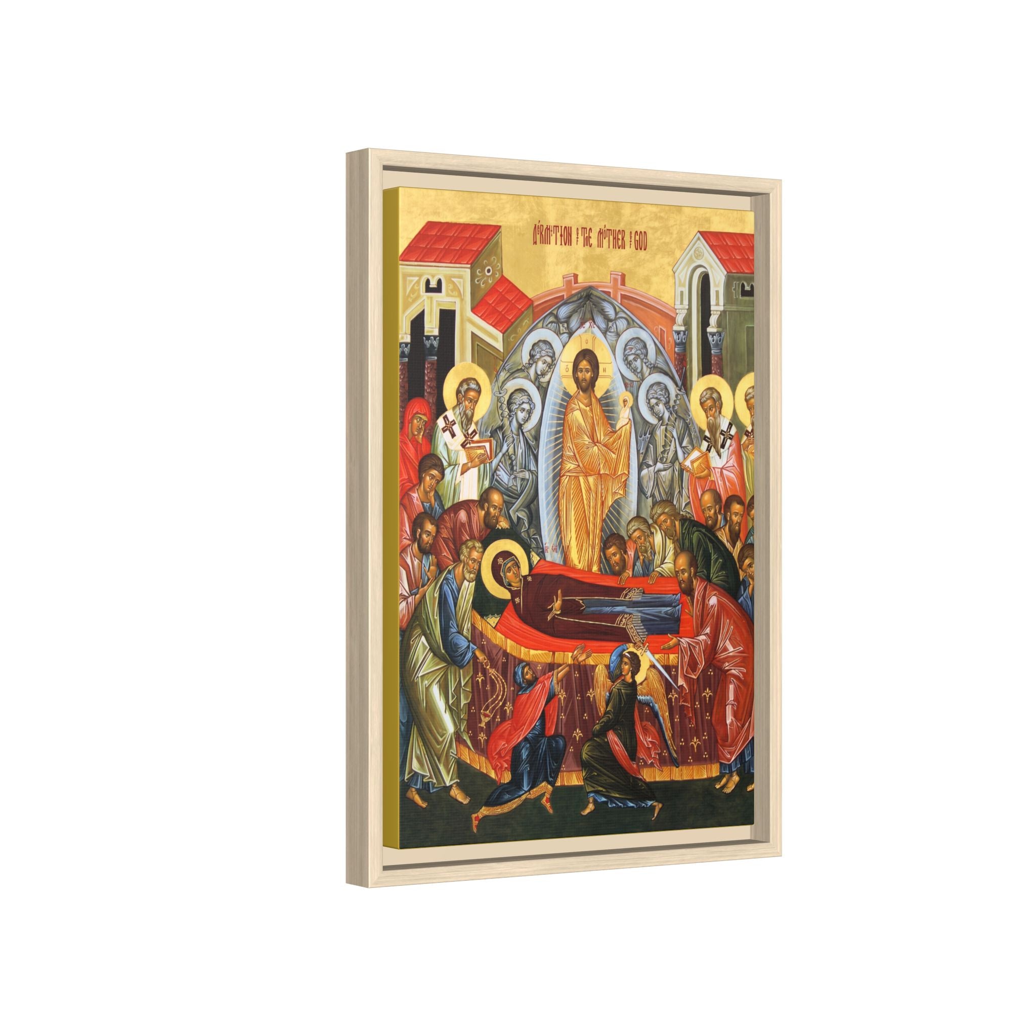 Dormition of the Theotokos Framed Canvas Icon