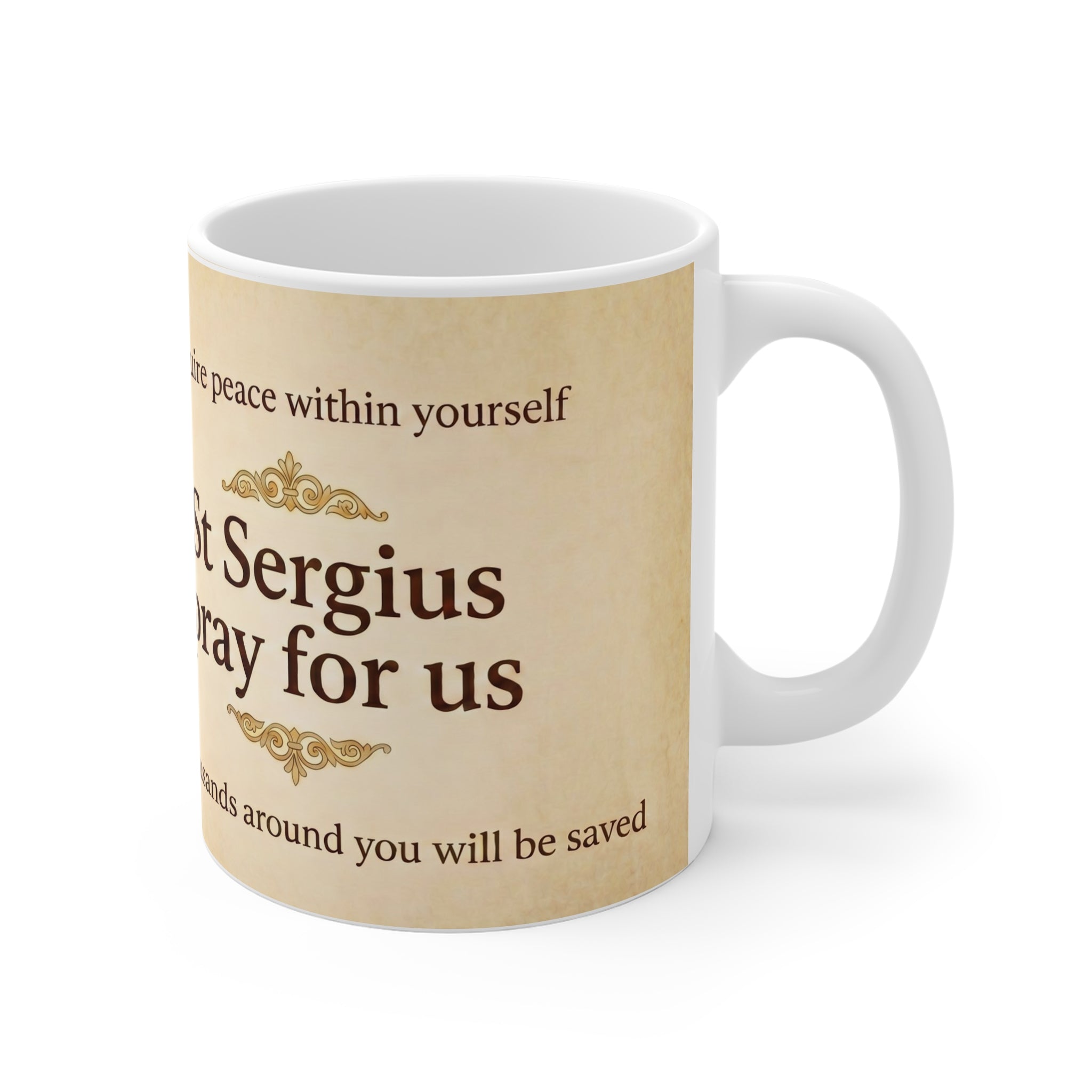 Saint Sergius of Radonezh Orthodox Christian Coffee Mug — Orthodox Christian Mug