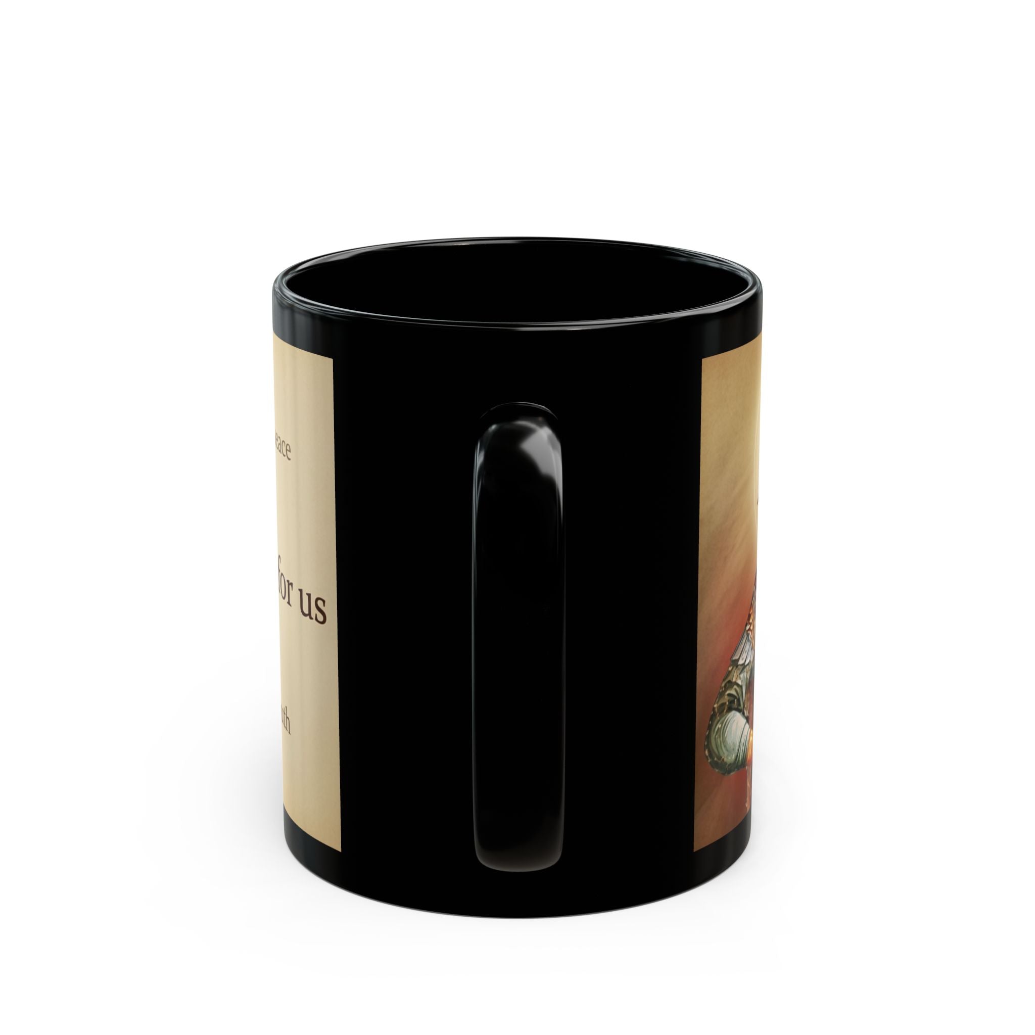 Saint Mercurius Orthodox Christian Black Coffee Mug — Orthodox Faith Gift
