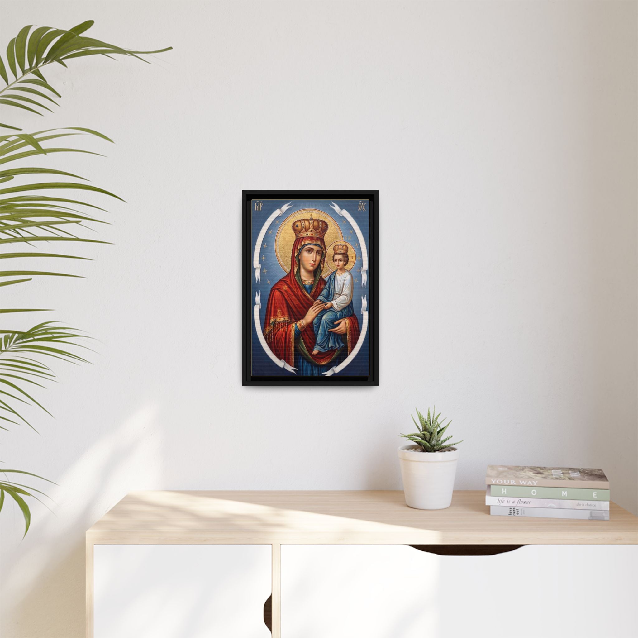 Theotokos Surety of Sinners Framed Canvas Icon