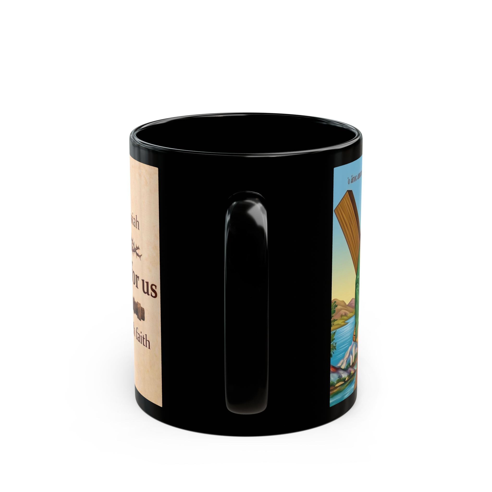 Saint Andrew the First-Called Orthodox Christian Black Coffee Mug — Orthodox Faith Gift