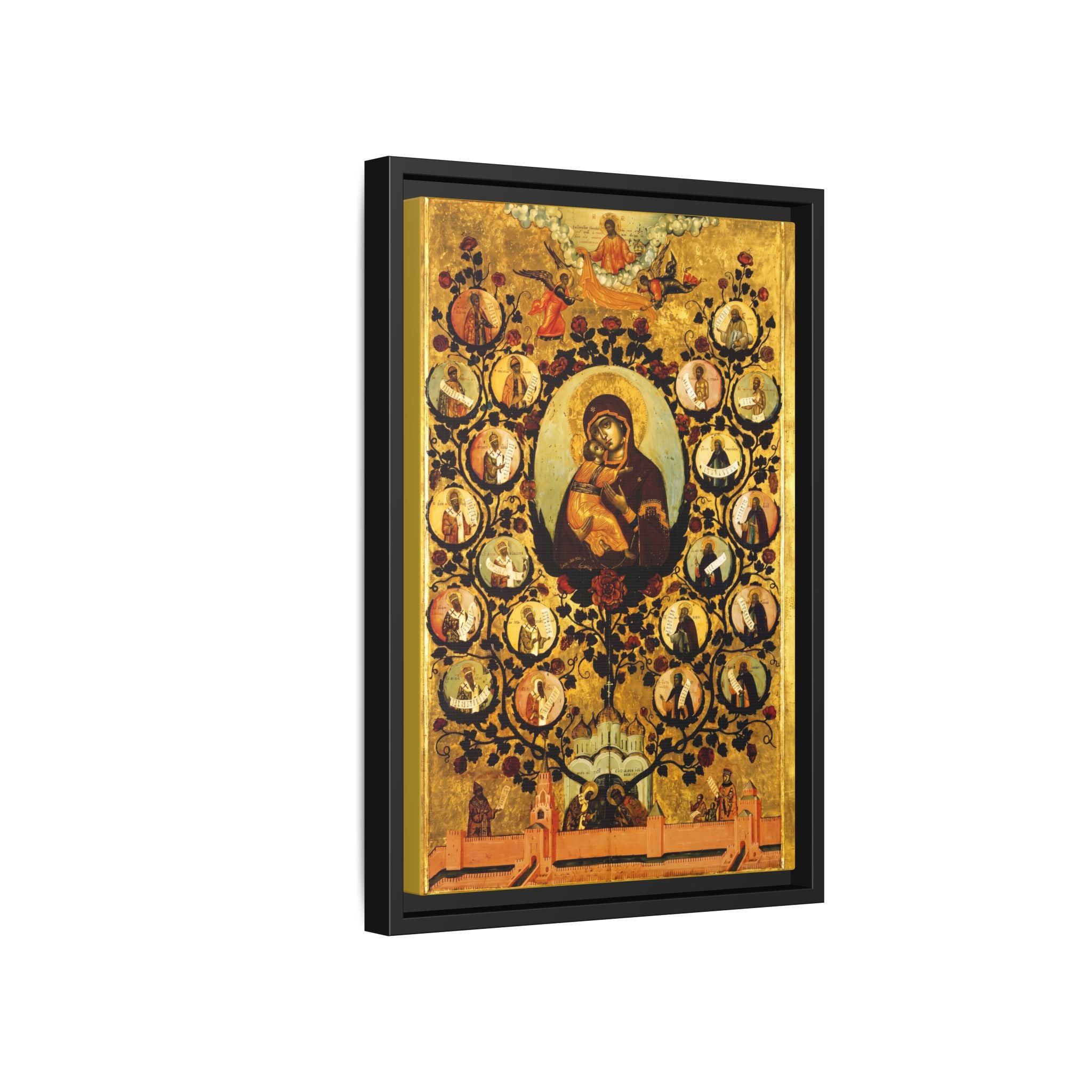 Theotokos Joy of All Who Sorrow Framed Canvas Icon