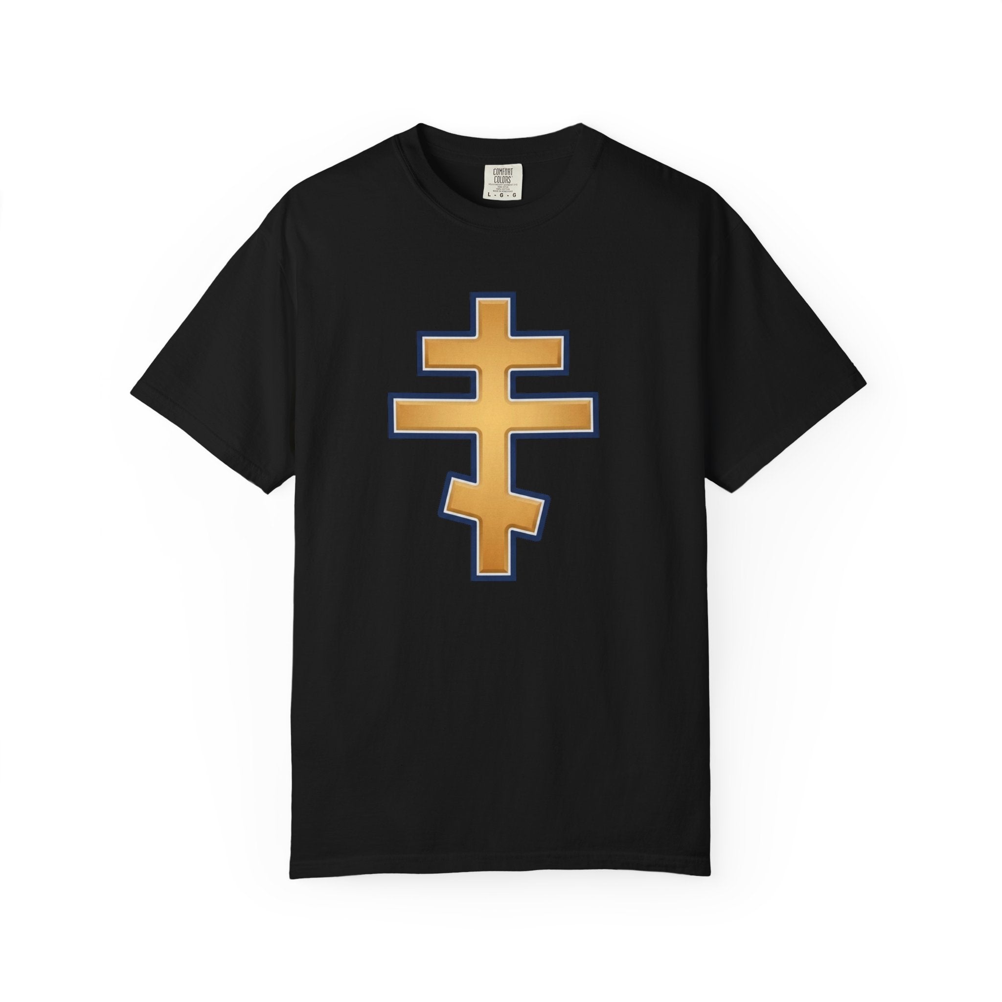 Cypriot Orthodox Cross design on a heavyweight garment-dyed t-shirt