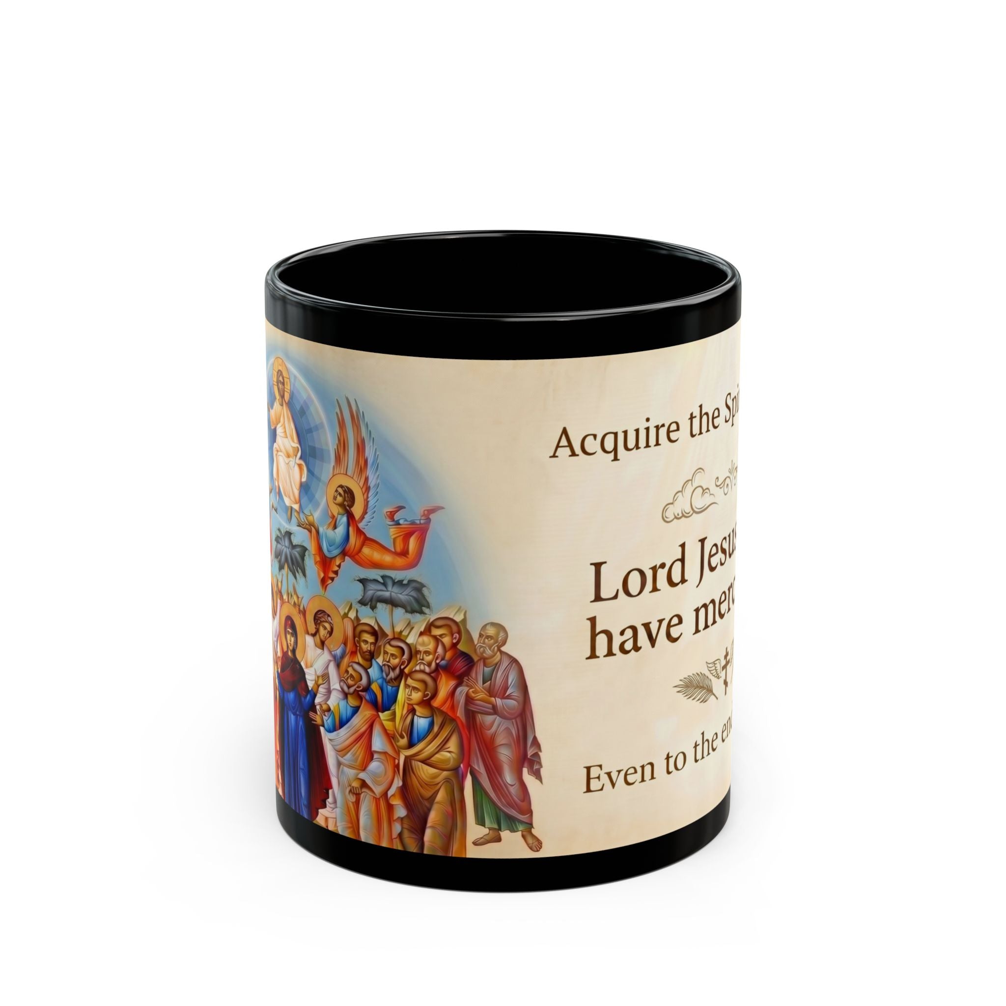 Ascension of Christ Orthodox Christian Black Coffee Mug — Orthodox Christian Mug